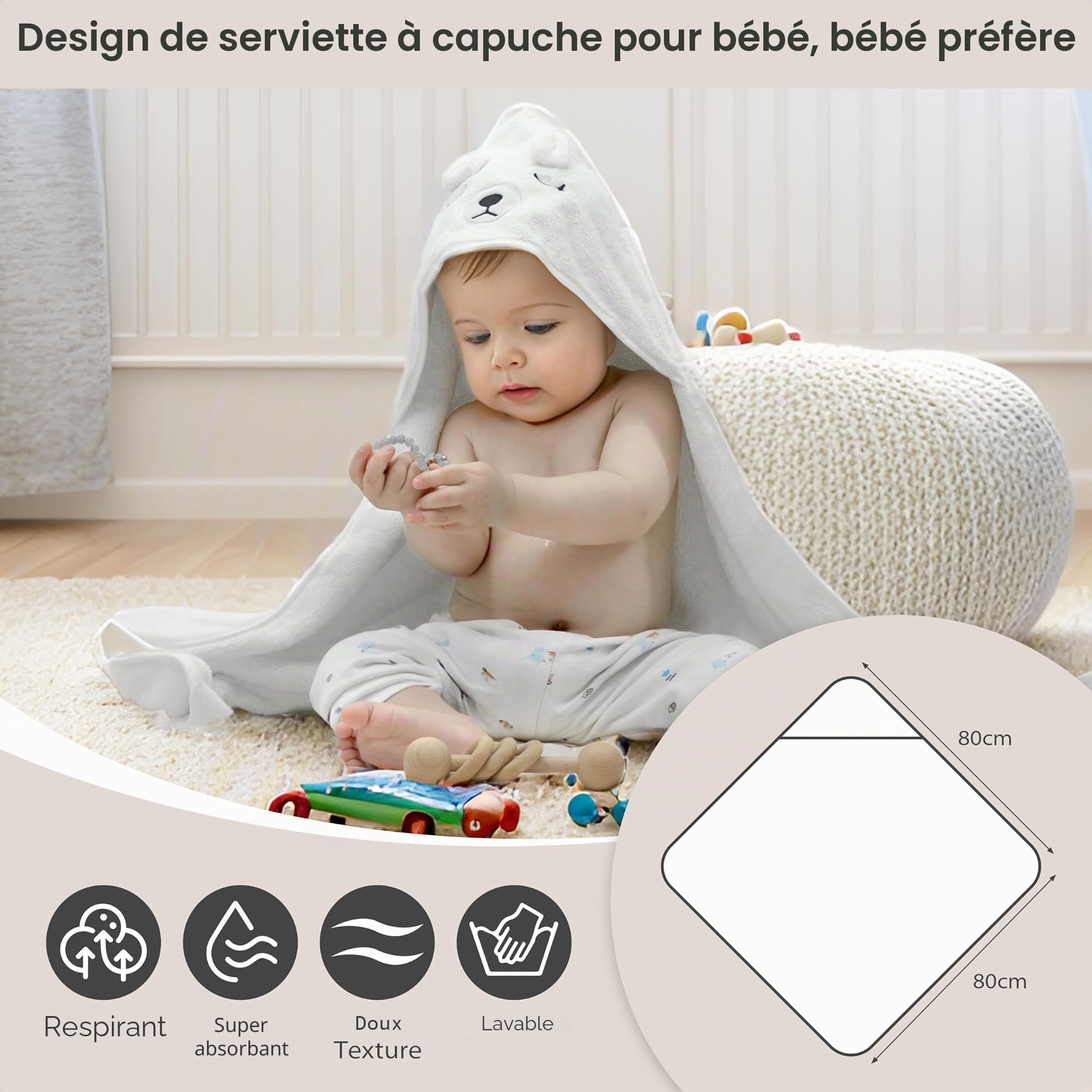 7 en 1 Coffret Naissance Cadeau, Panier personnalisé pour Baby Shower, Idéal Cadeau pour Naissance, Bébé garçons et filles, fête de la révélation du sexe, La première rencontre, blanc