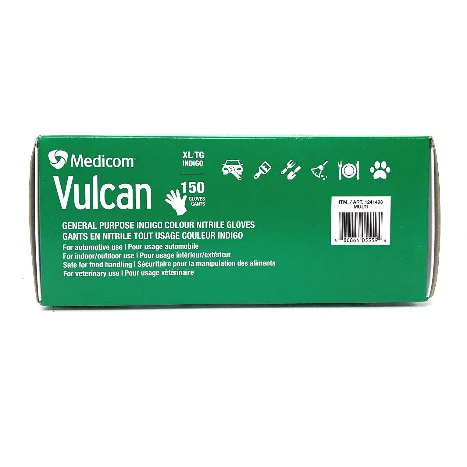 Medicom Vulcan guantes de nitrilo, 150 unidades XL
