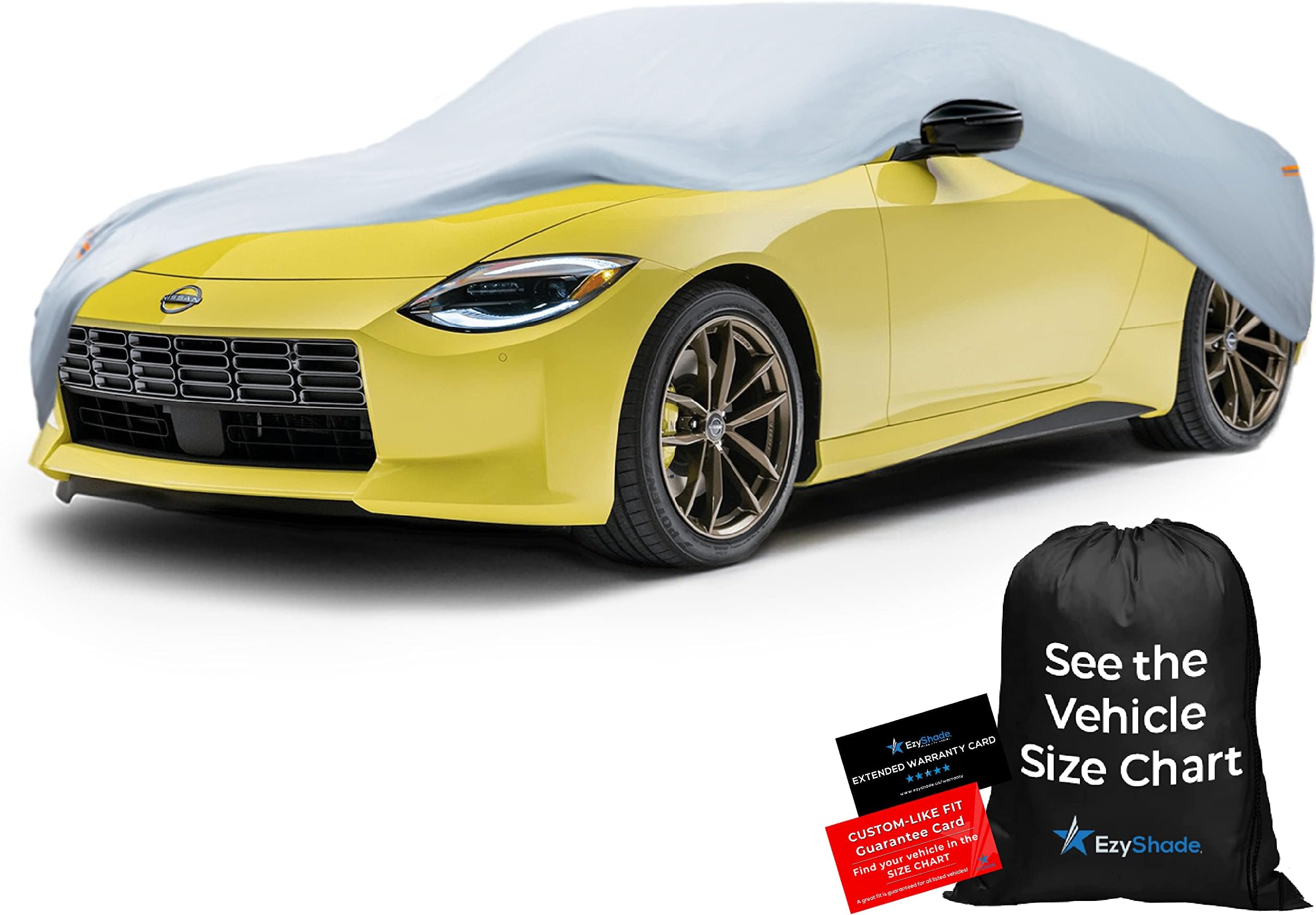 EzyShade 10-Layer Waterproof Sports Car Cover. See Vehicle Size-Chart for Accurate Fit. All Weather Full Outdoor Covers. Miata Porsche SLK Z3 Z4 Classic Cars. Sun Snow Rain. Size C1 (See Size Chart)