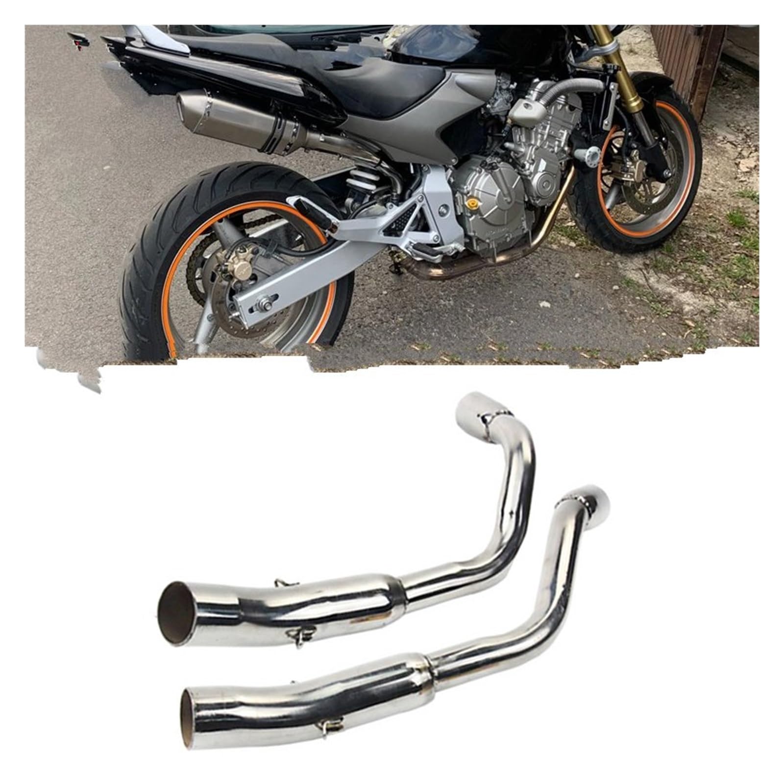 Tuyau Liaison Intermédiaire Échappement Moto CB600F Hornet 600 - Système Modifié 51mm
