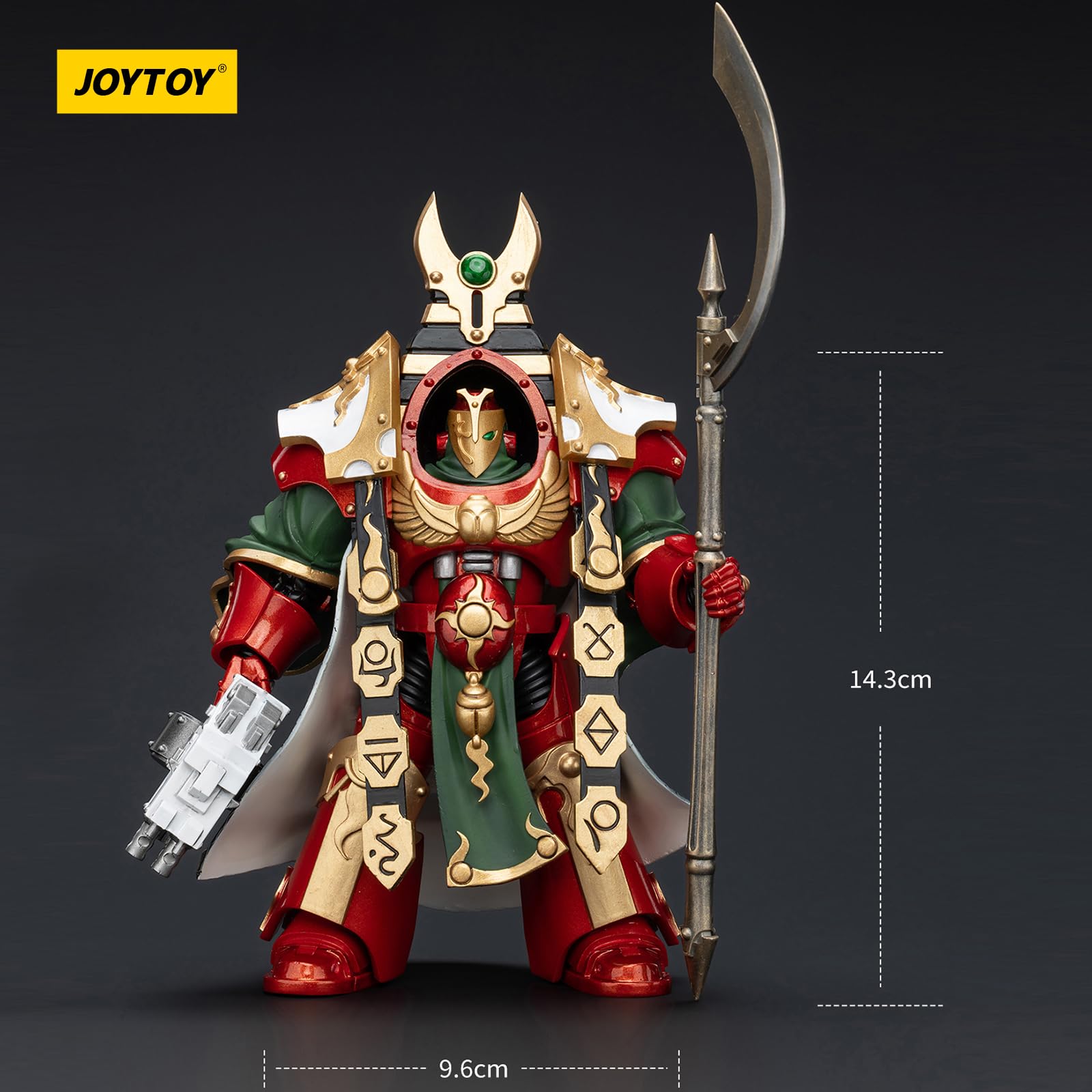 JOYTOY Warhammer 40k Thousand Sons, 1/18 Legion Praetor of the Thousand Sons in Cataphractii Terminator Armor Action Figure Collectible Model