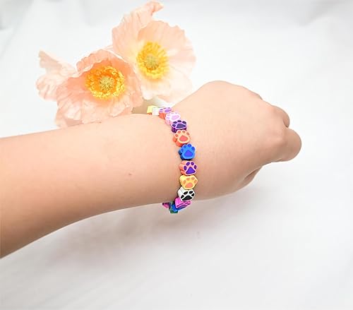 Miniatura 6 de Juego de 200 cuentas de arcilla polimérica con garras de caricatura, cuentas de pony kawaii para niños y niñas, fabricación de joyas, dijes para