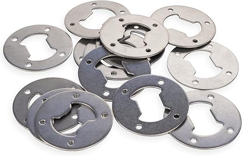 Miniatura 4 de Kit de abridor de botellas de acero inoxidable, paquete de 10 insertos redondos, espacios en blanco para torneado de madera, abridor de círculos (10)