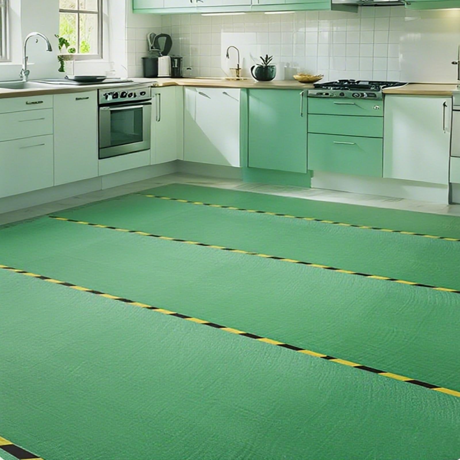 Película de protección de Piso Protector Antideslizante for alfombras de Alta Resistencia, Rollo de protección Temporal for Pisos de Madera, Azulejos y bañeras.(2mm/0.08in,500sq(w3.9XL137'))