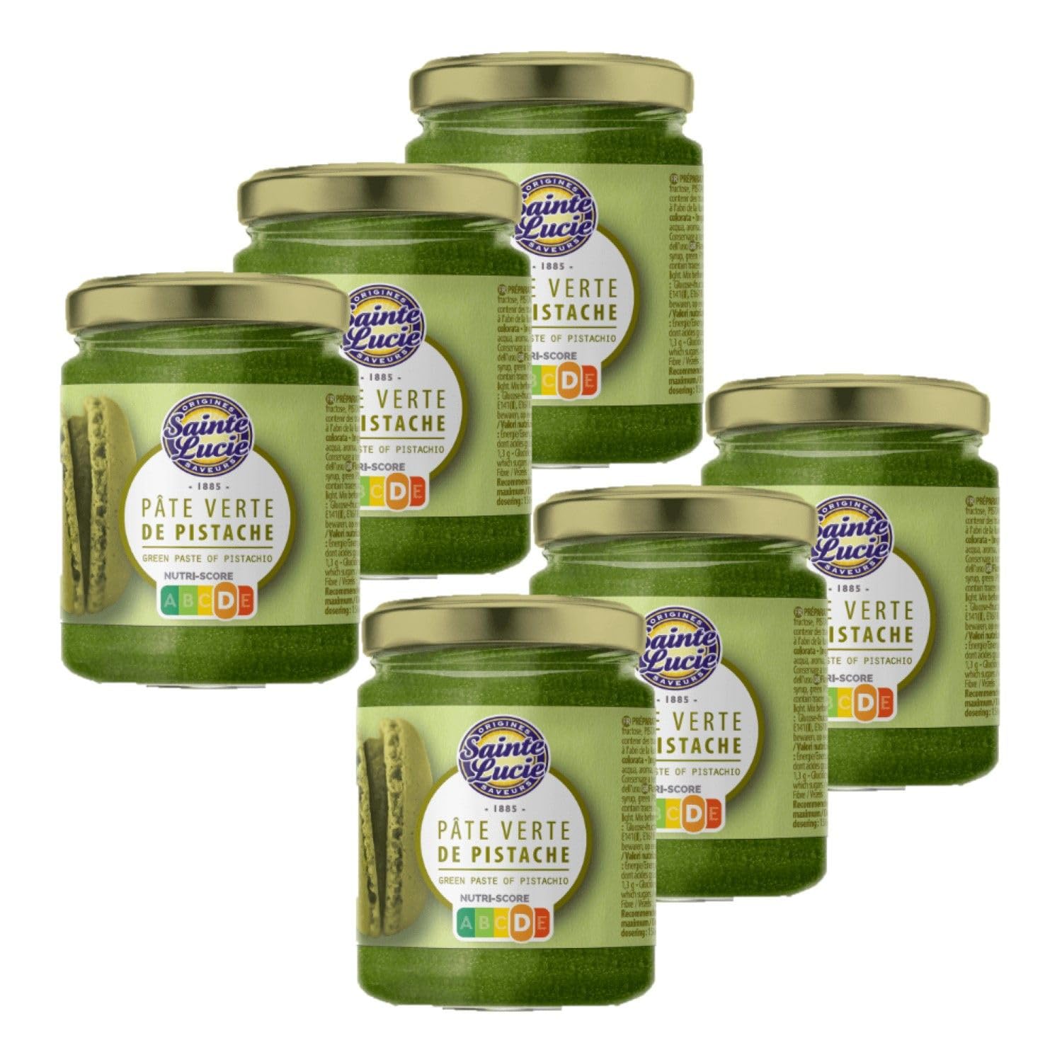 Lot 6x Pâte saveur pistache - Pot 220g