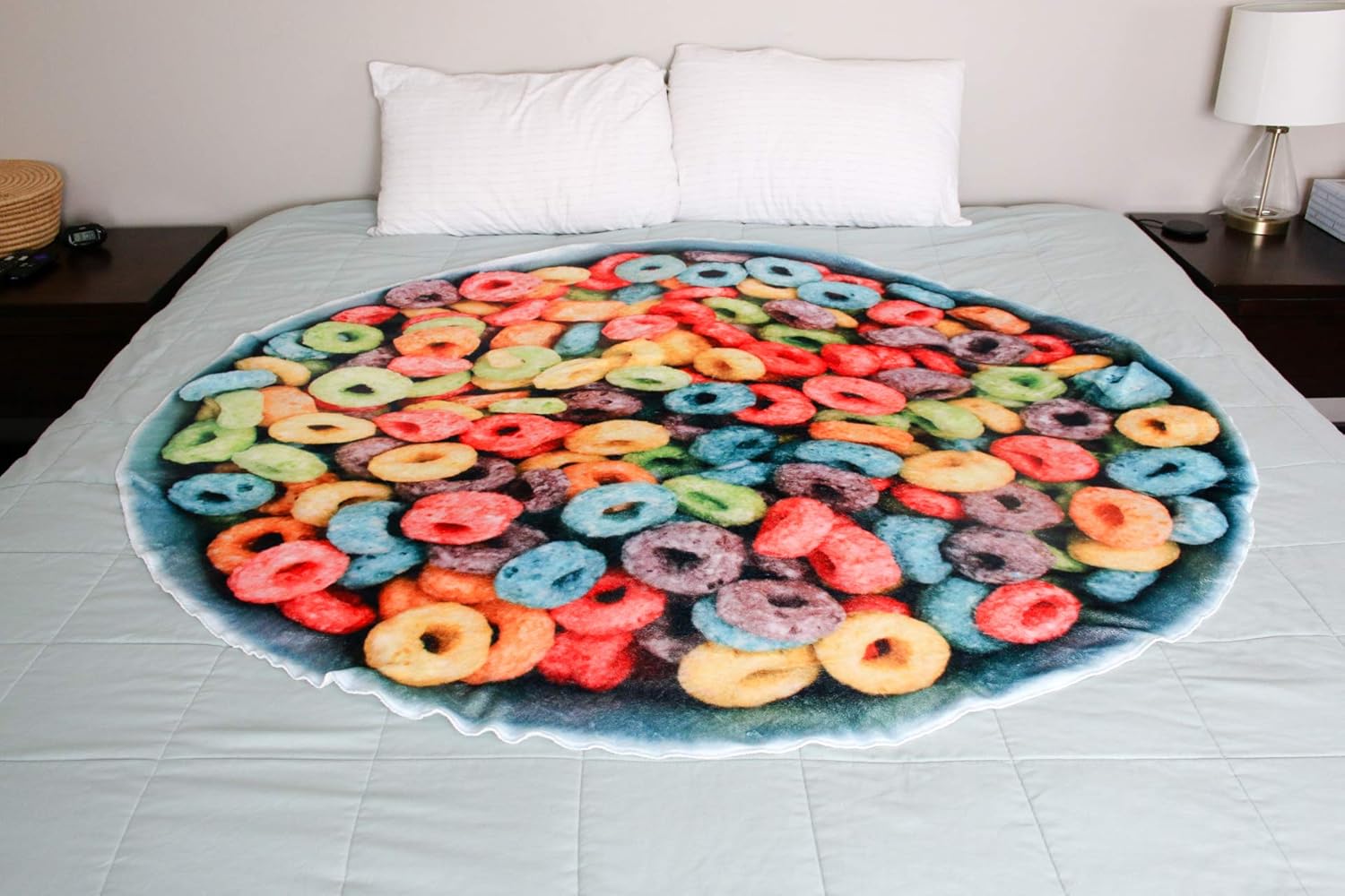SA Flavor Loopy Loops Cereal Novelty Blanket | 60" Funny Blanket - Image 2