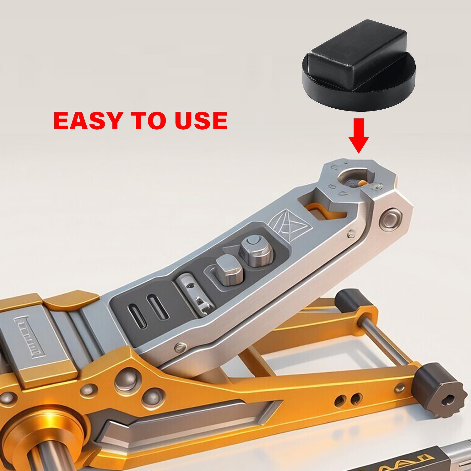 YIXISI 4 Pezzi Tampone in Gomma per Cric Auto Compatibile con BMW & MINI Cooper, Car Jack Pad, Cuscinetti per Cric