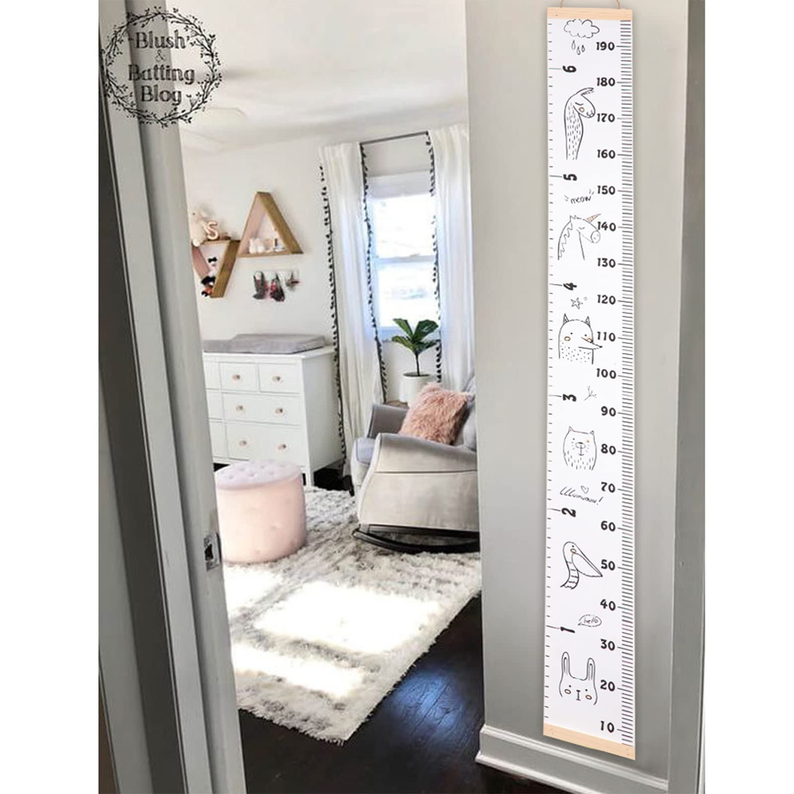 Mesure Hauteur 200cm Toise Murale Enfant - Tableau De Croissance Décoratif 200 Cm Pour Fille Et Garçon Tableau Croissance Bébé 200cm