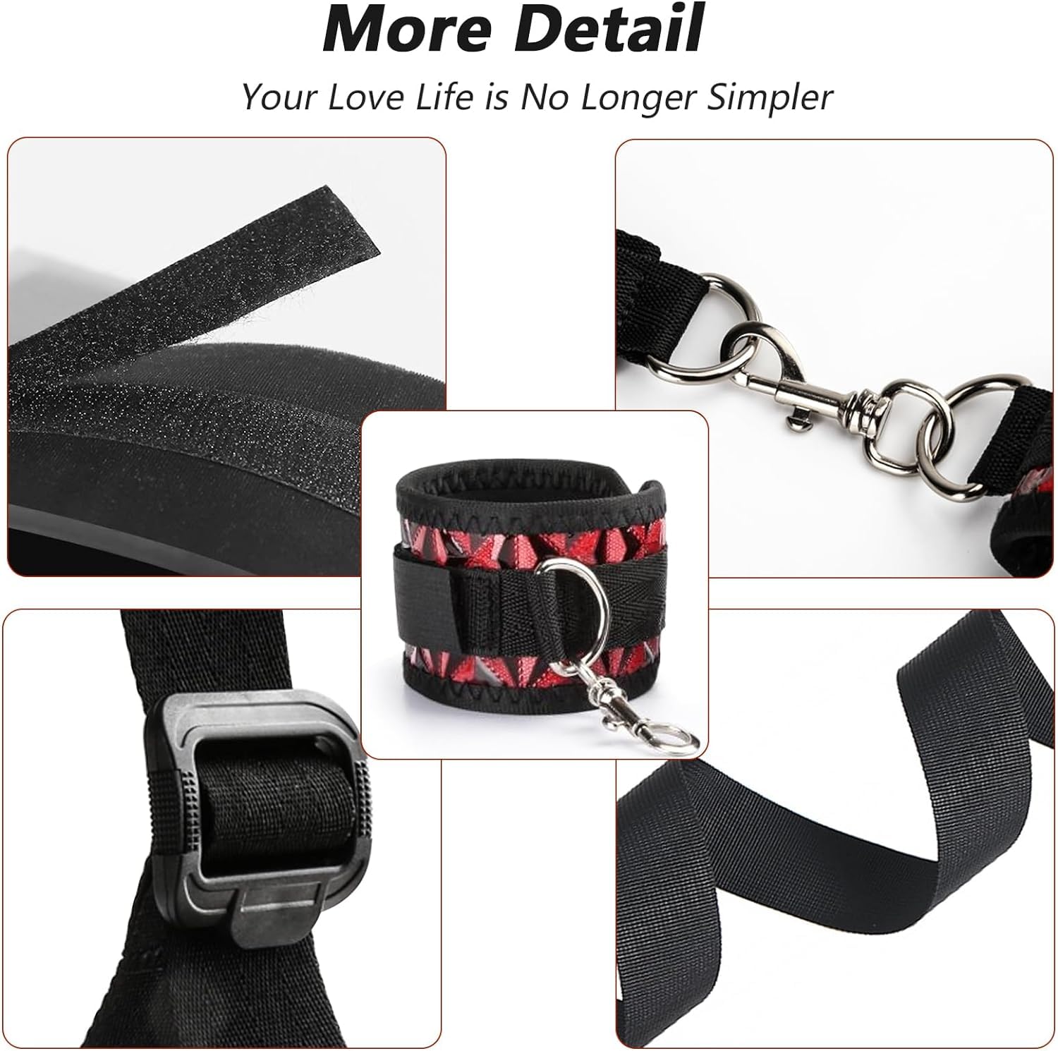 Sex Toys - Cuscino con cintura per bondage in pelle, per coppie, supporto per posizione profonda, sesso imbracatura regolabile, per donne e uomini