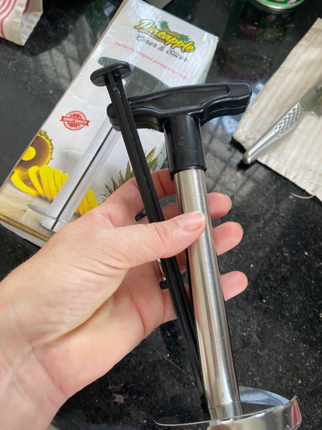 Klineus Pineapple Corer and Slicer Tool, Premium Pineapple Cutter and