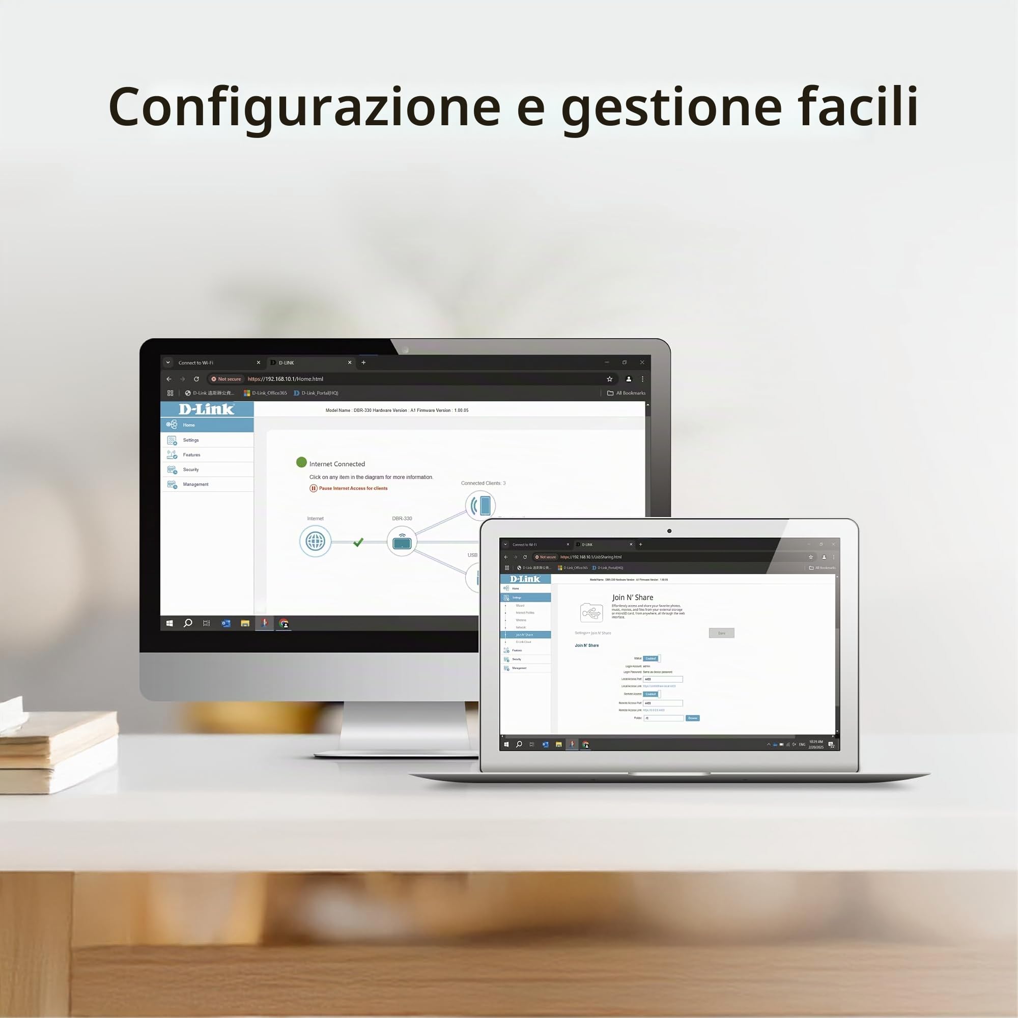 D-Link DBR-560 AX6000 Router Wi-Fi 6 SOHO – Router Gigabit Dual Band con Porta WAN 2.5G, 4 Porte LAN, USB-C per 4G/5G Failover, VPN, Mesh Wi-Fi, Sicurezza WPA3