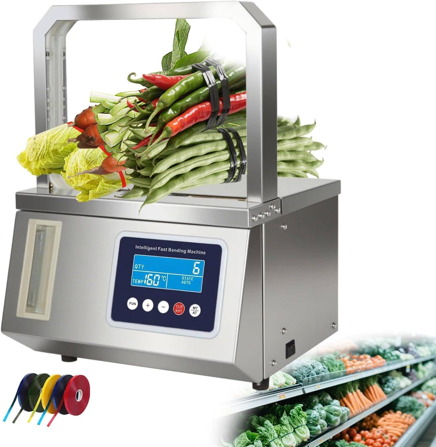 Semi-Automatic Bundling Machine, Industrial Strapping Machine 8.6*6.6in
