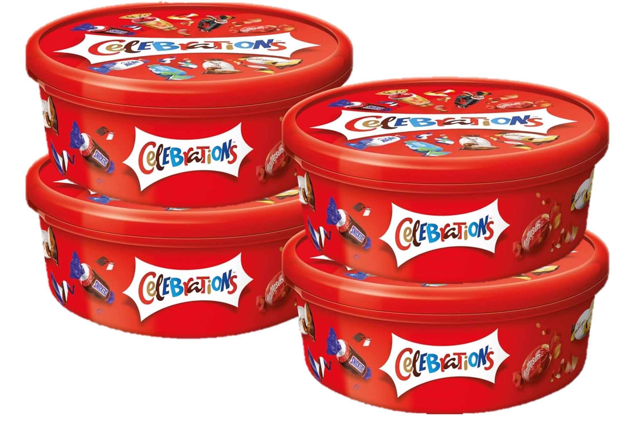 CelebrationsMilk Chocolate & Biscuit Bars Sharing Tub 500g Pack of 4 (4x500g)