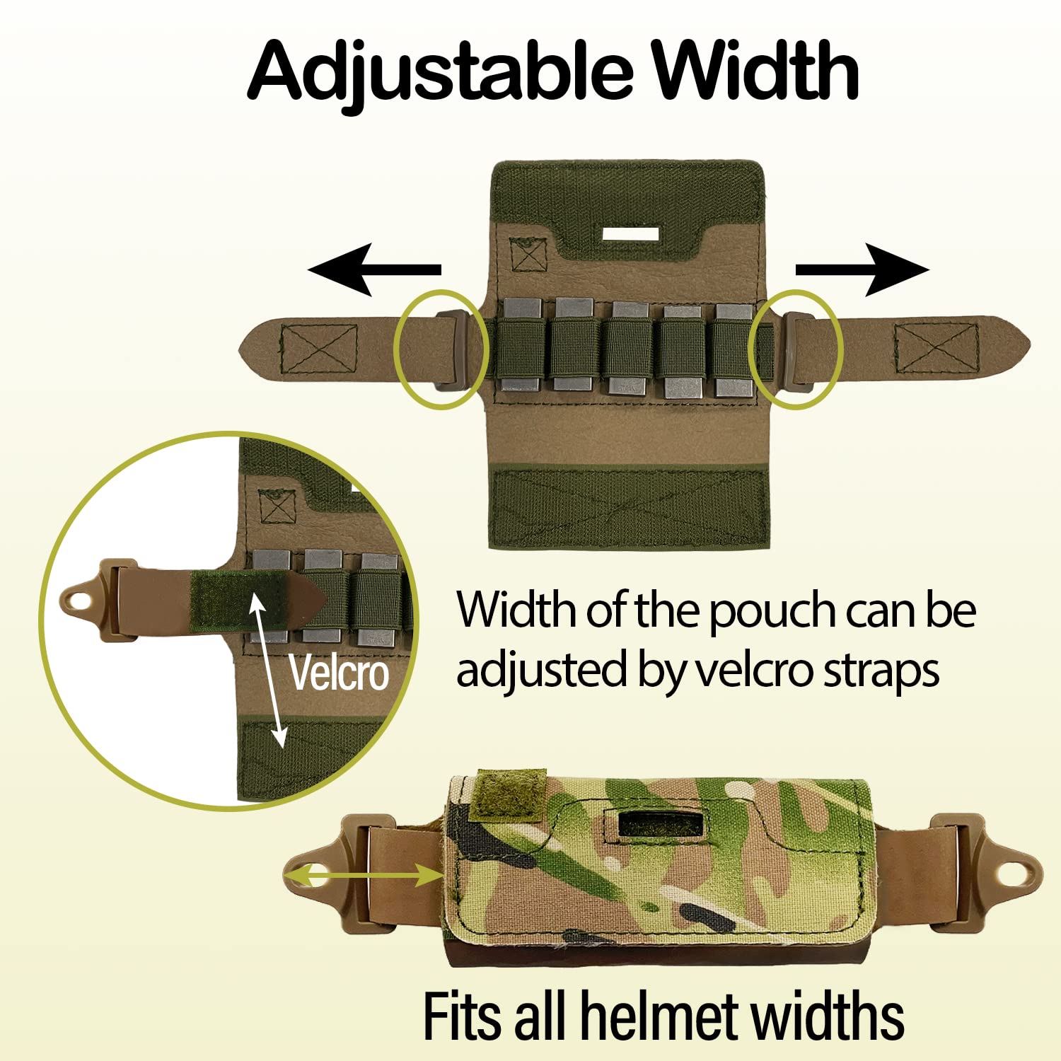 Sutekus Helmet Counterweight Tactical Helmet Balancing Weight Bag Counterbalance with Five Counter Blocks for OPS Fast BJ PJ MH (Camo)