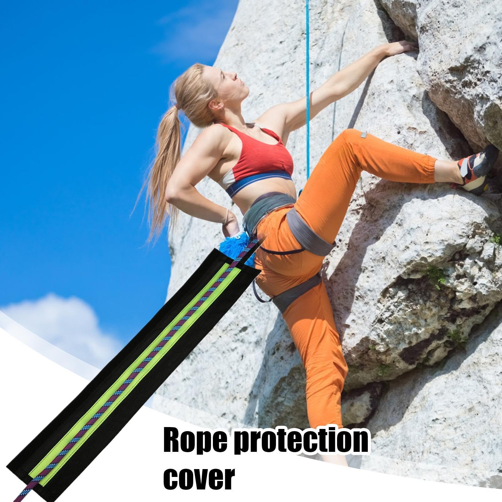 Protector De Cuerda para Escalada En Roca | Funda Protectora De Cuerdas De Montaña,Cubierta Resistente para Equipo de Supervivencia y Senderismo Seguro en Excursiones y Camping
