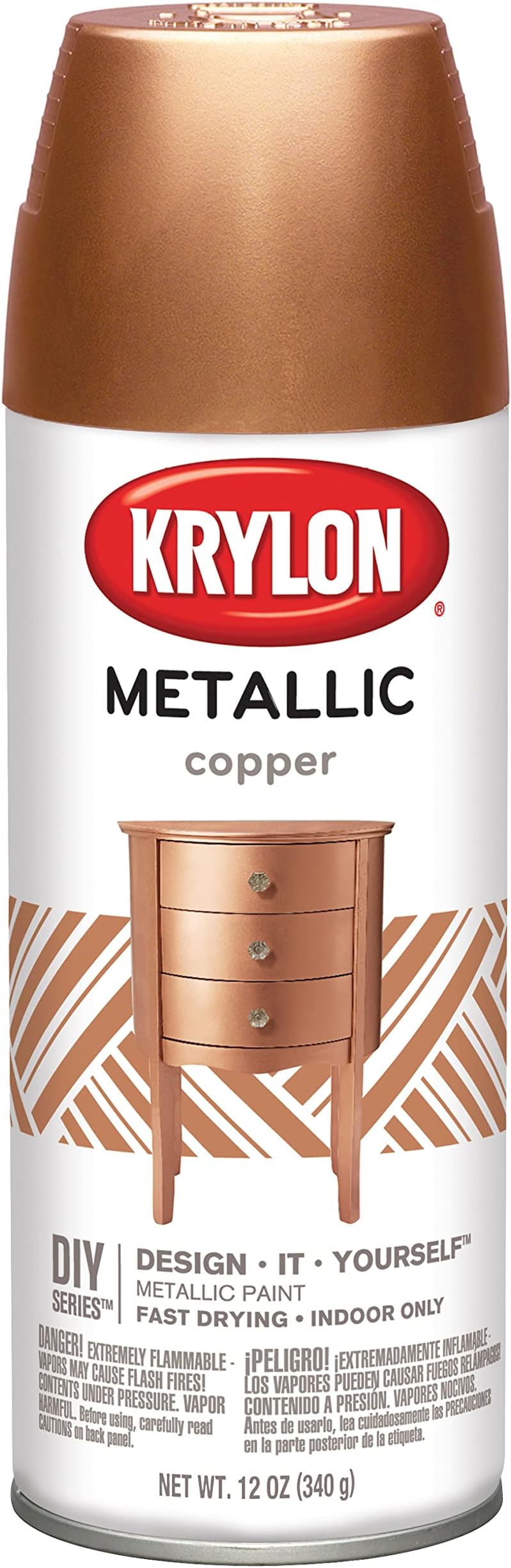 Krylon K02203 General Purpose, 12 Ounces BRILLIANT SPRAY PAINT METALLIC COPPER