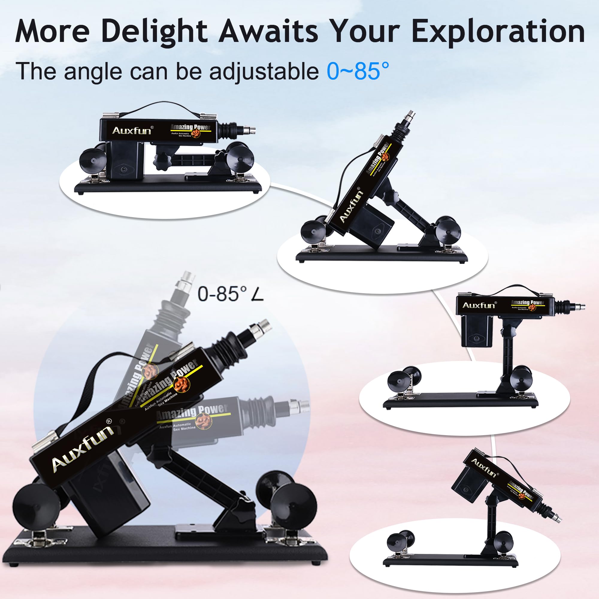 Sex Machine Fuck Machine with 3XLR Connector,Dildo Machine with Realistic Dildo, Love Machine Sex Toys 7 Attachments with Suction Cup Adapter Adult Toys for Women