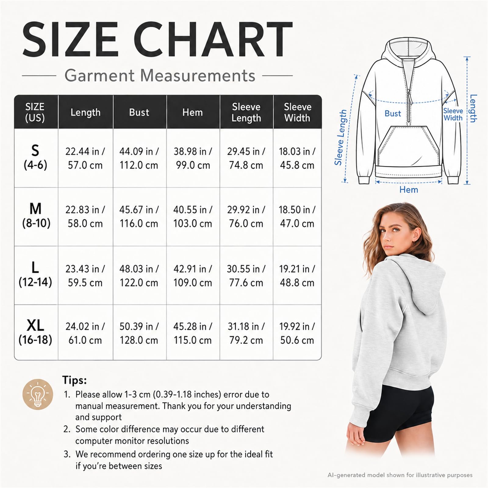 Damska bluza z kapturem zapinana na zamek błyskawiczny oversize sweter z