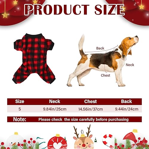 Miniatura 2 de 2 pijamas de Navidad para perros pequeños, traje de invierno para perros pequeños, pijamas de Navidad para perros pequeños, gatos, suéter lindo para