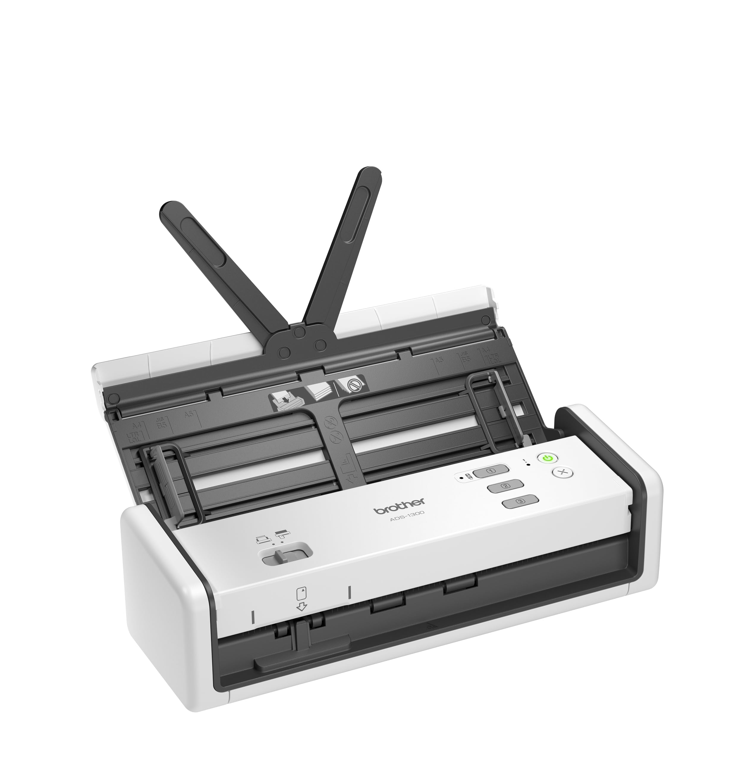 Brother ADS1300 Portable Document Scanner|20 sheet ADF |ID card slot |USB type C |OCR and PDF software included | UK Plug — view 8