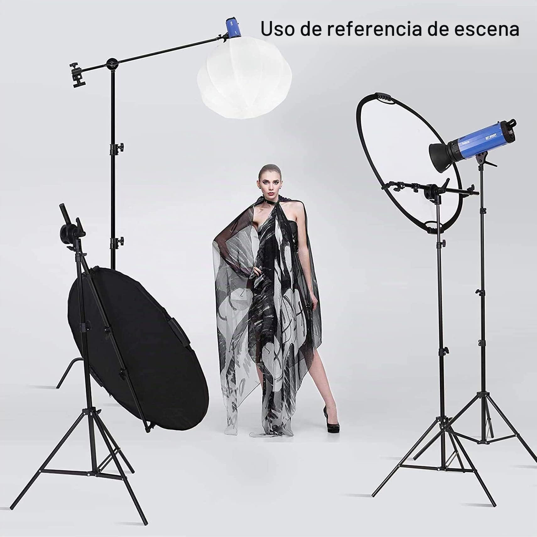 Selens 110CM 5 en 1 Reflector de Luz Redondo Plegable Portátil con Asa Iluminación Estudio Fotográfico Fotografía Al Aire Libre, Color Negro, Blanco, Oro, Plata, Translúcido