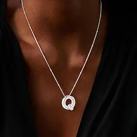 Colar feminino com letras de bolha, banhado a ouro 14 quilates, com pingente de letra inicial, pingentes delicados, colares femininos com nome grosso, personalizado, joia de ouro