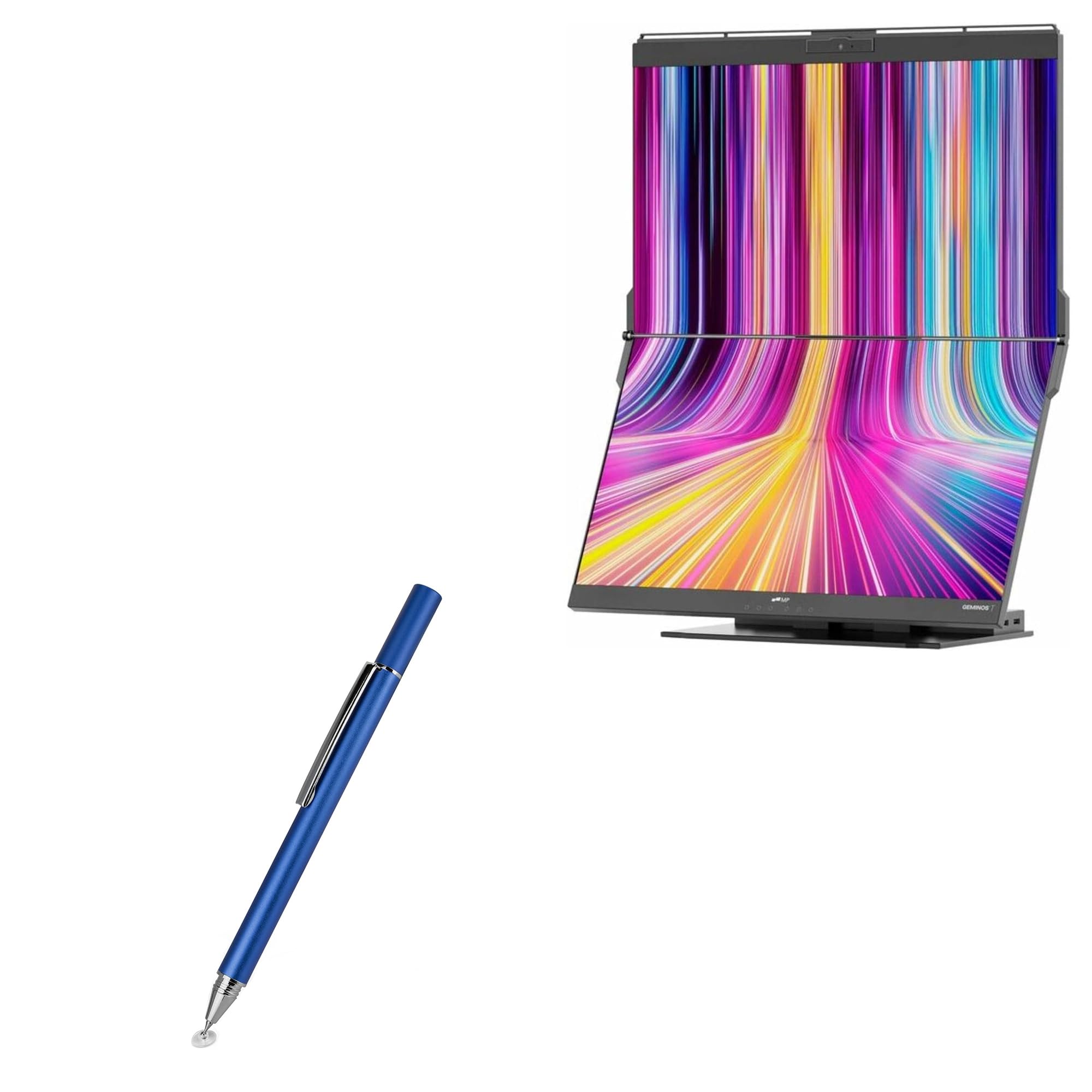 BoxWave Stylus Pen Compatible with Mobile Pixels Geminos T - FineTouch Capacitive Stylus, Super Precise Stylus Pen - Lunar Blue