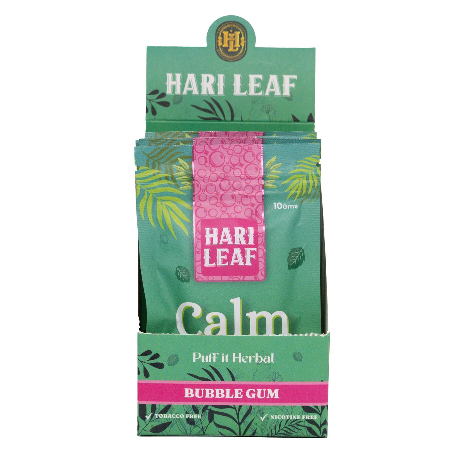 Hari Leaf Calm Bubblegum Herbal Smoking Blend - Box of 5 (10 g x 5)