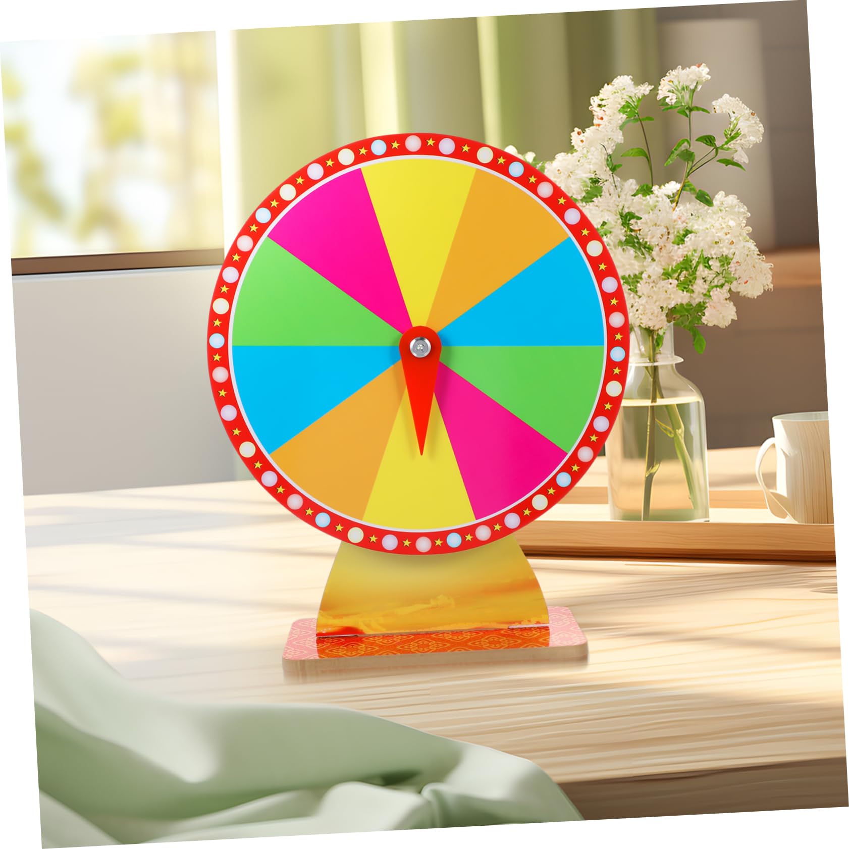 Ruota Della Roulette 10 Slot in Plastica Colorata, Ruota Da Gioco Portatile Per Feste e Carnevali, Accessorio Per Gioco Da Tavolo Per Ragazzo Ragazza e Adulti