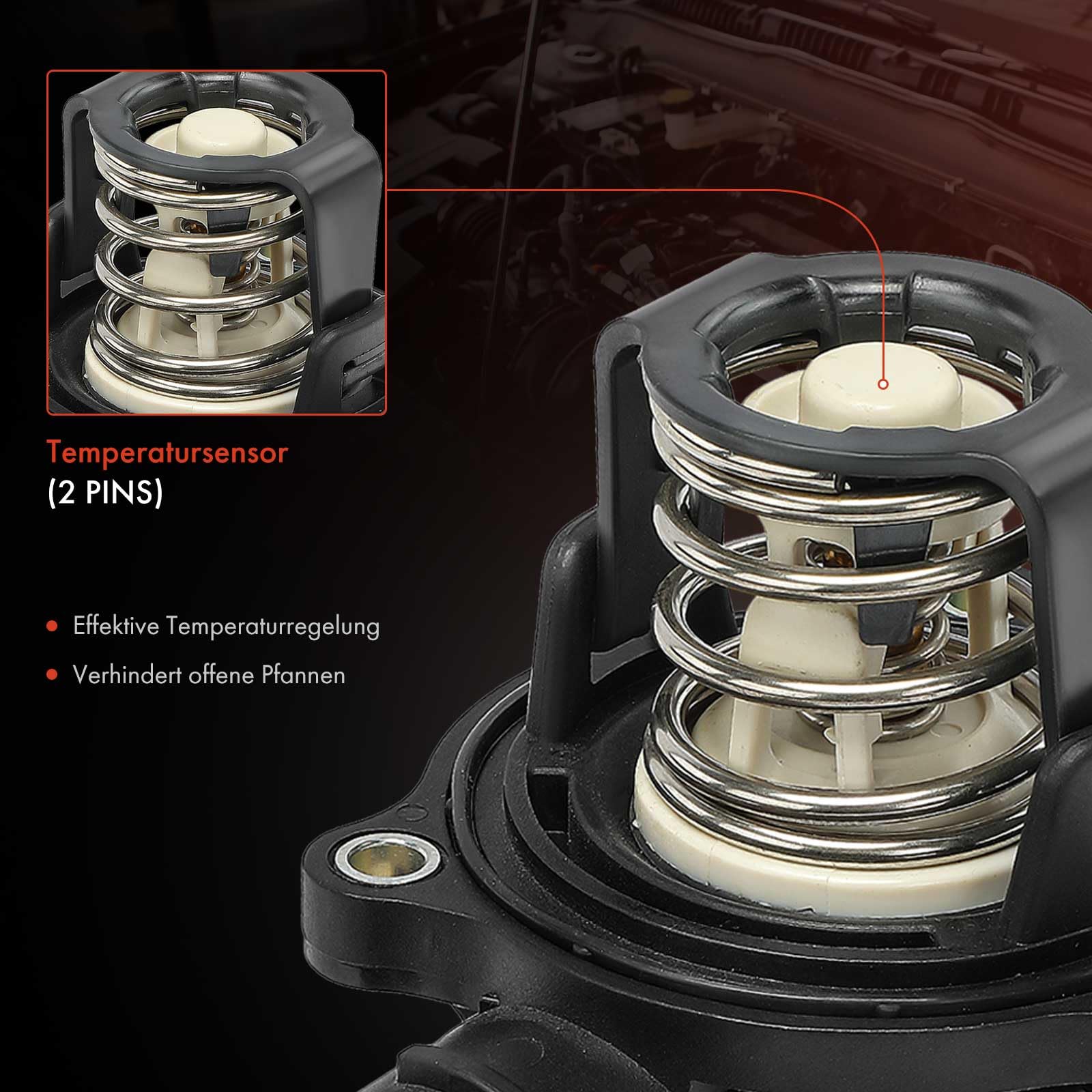 Frankberg Refrigerante del Termostato Compatibile con A4 Avant 8K5 3.0L T.o.u.a.r.e.g 7L6 7L7 7LA 3.0L Q7 4LB 3.0L A4 Avant 8ED 3.0L A6 Avant 4F5 3.0L Replace# 059121111F