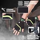 PLAYFITZ® Commando Gym Gloves for Men & Women | Anti-Slip Workout Gloves for Weightlifting, Fitness, Bodybuilding, Crossfit, Exercise & Cycling | Breathable & Padded Grip Gloves (Black, L) gallery image