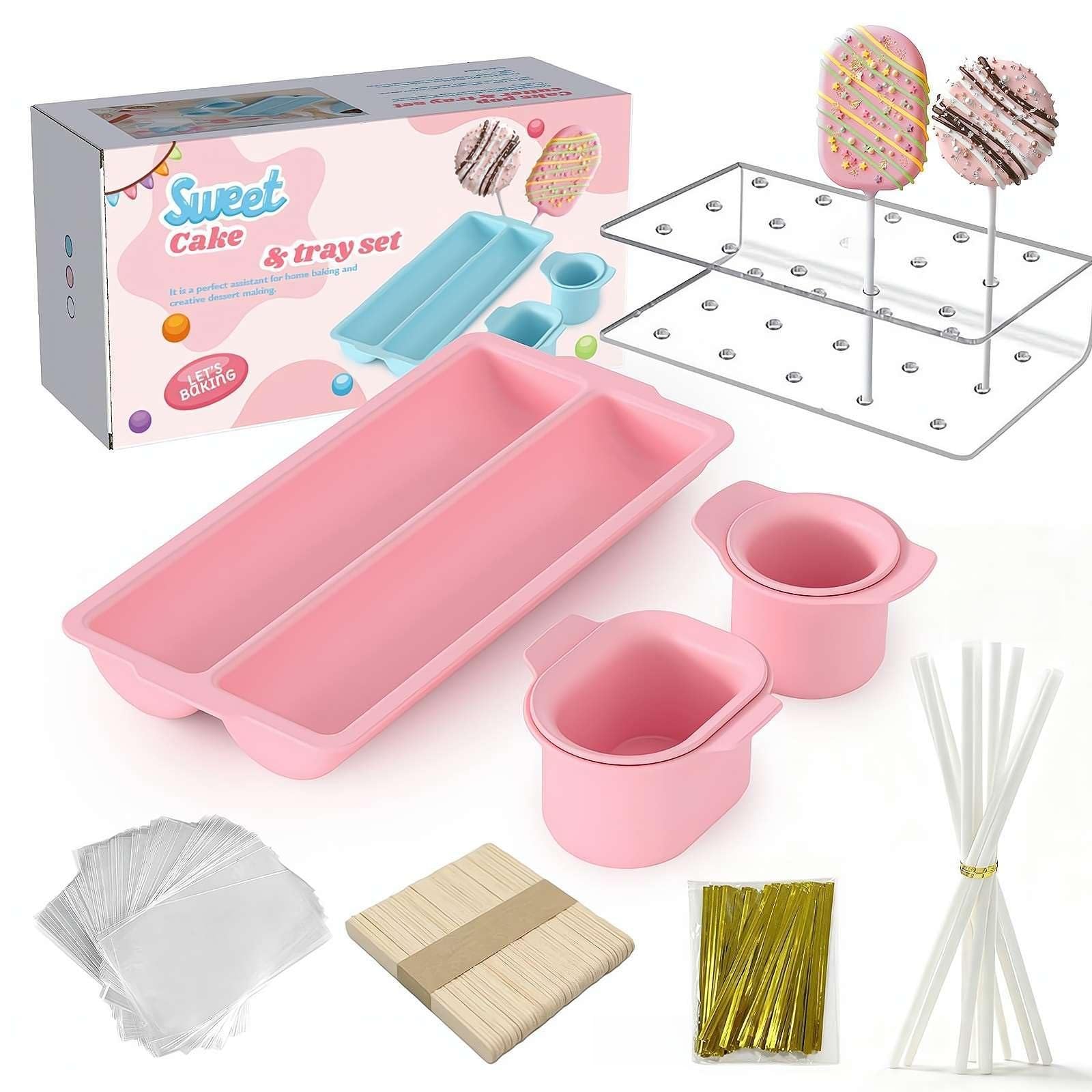 Circle Cake PopMold Set, 3D Printed CakePop Cutter and Pusher, Easy to Clean, Baking Molds for Home Baking, for Perfect CakePops, Birthday and Wedding Parties