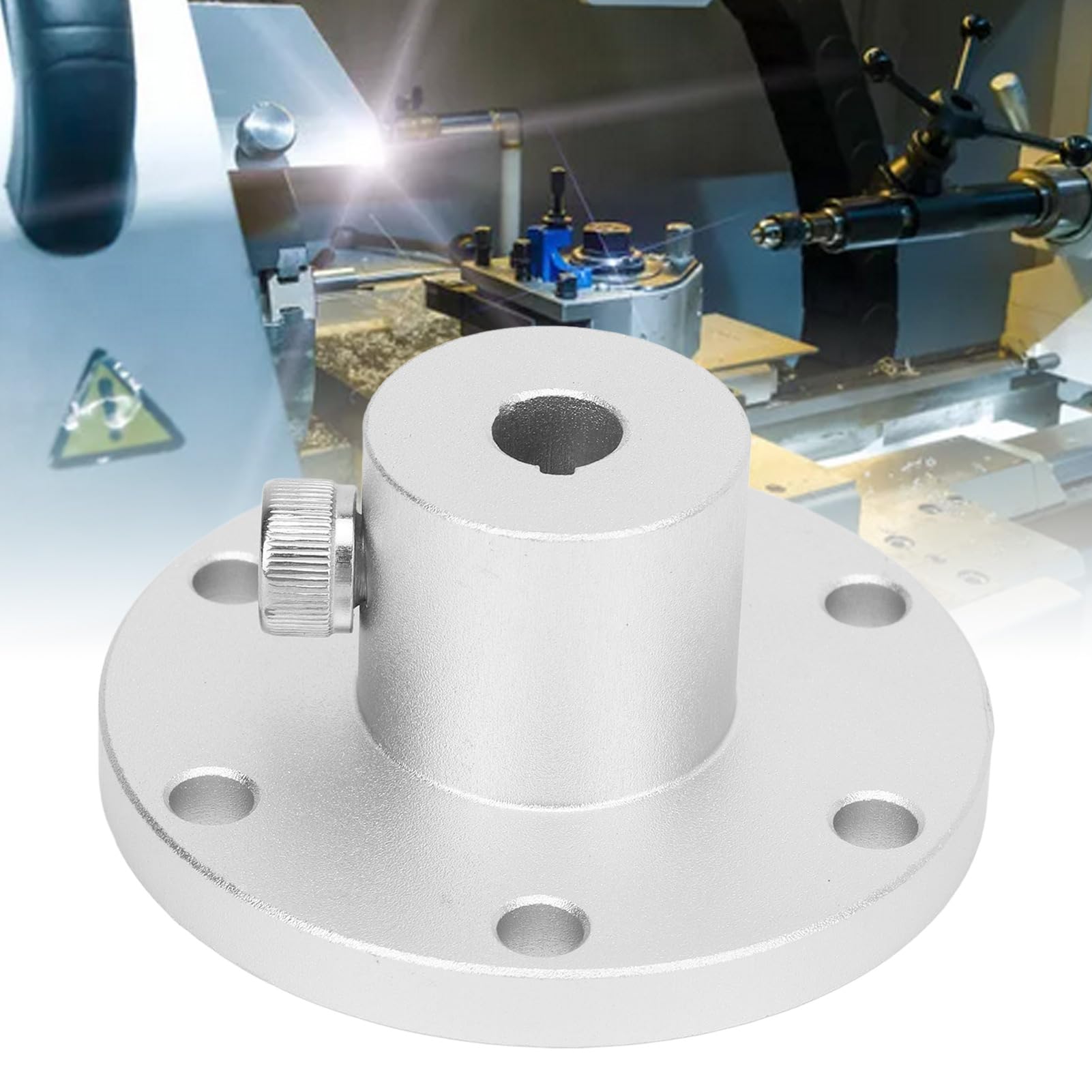 Wellenkupplungs Motoranschluss, 8 mm Flanschwellenkupplung, Aluminiumlegierung, Starre Flanschführung, Wellenkupplungs Motoranschluss mit Passfedernut für 14049 Rad DIY RC