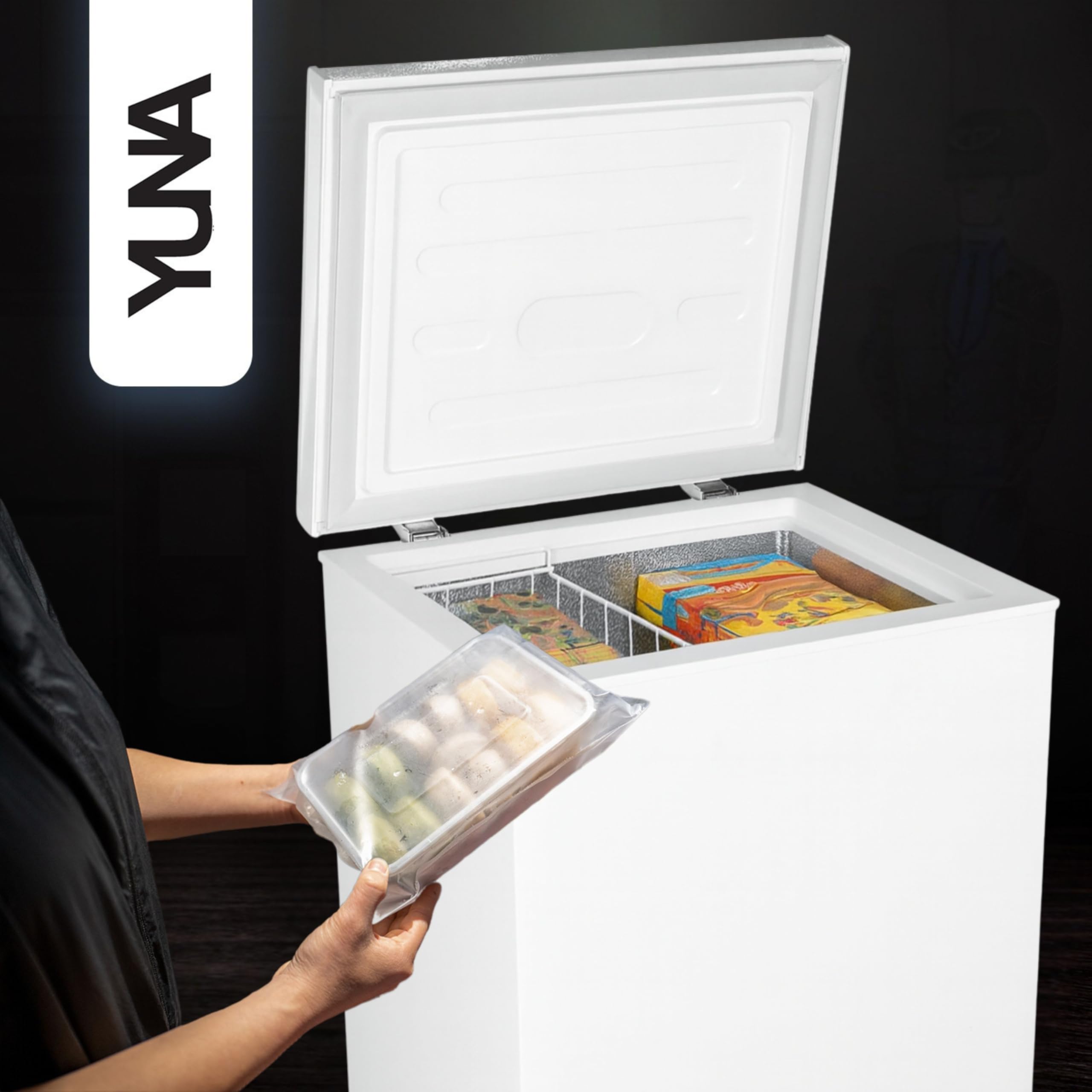 YUNA FROSTER 100 D Gefriertruhe DUAL Modus 4 Sterne Gefrierfach weiß