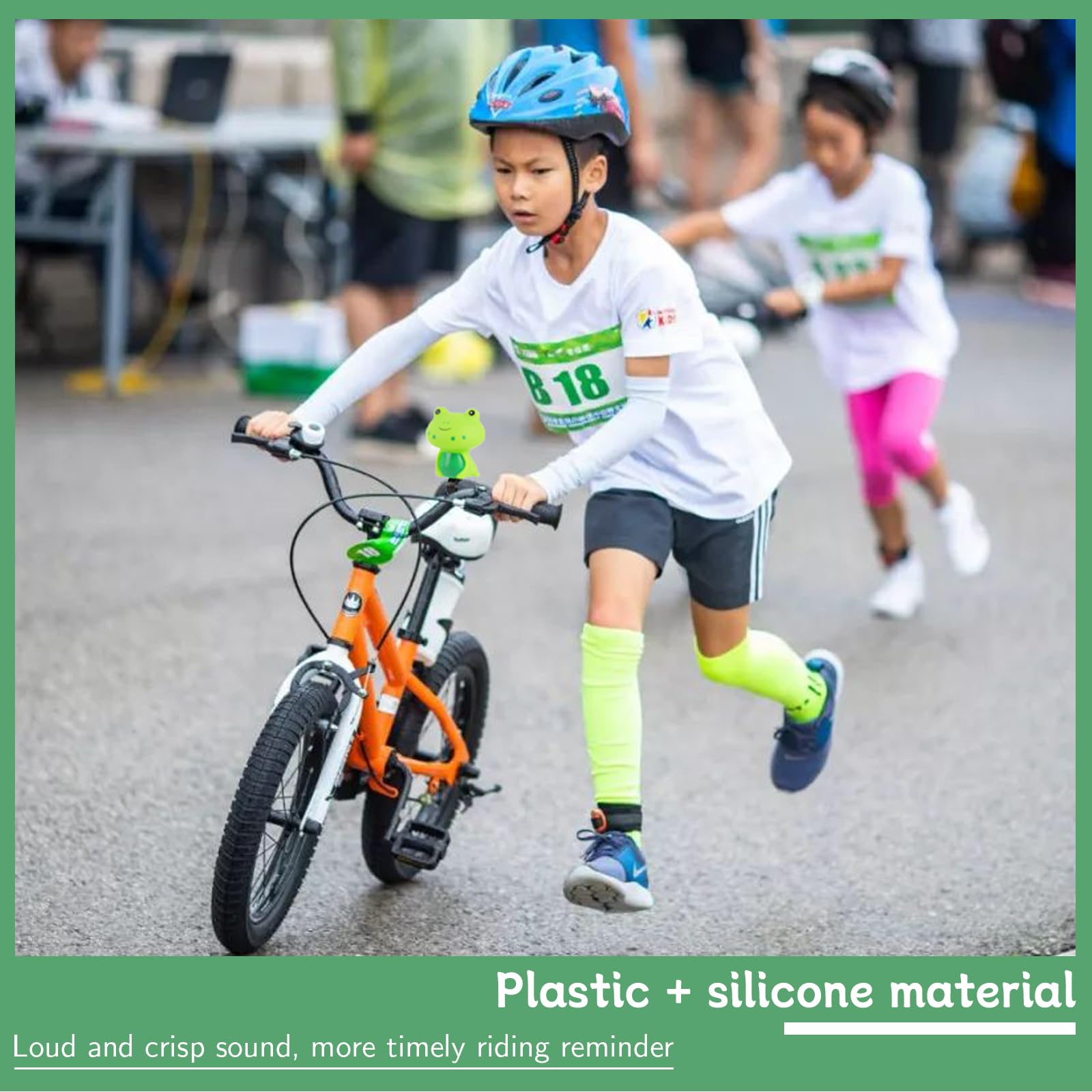 Clacson Per Bicicletta Bambini Con Palla Di Gomma, Suono Forte E Divertente, Fissaggio Universale, Cromato/Rosso, Per Manubri 20-23 Mm