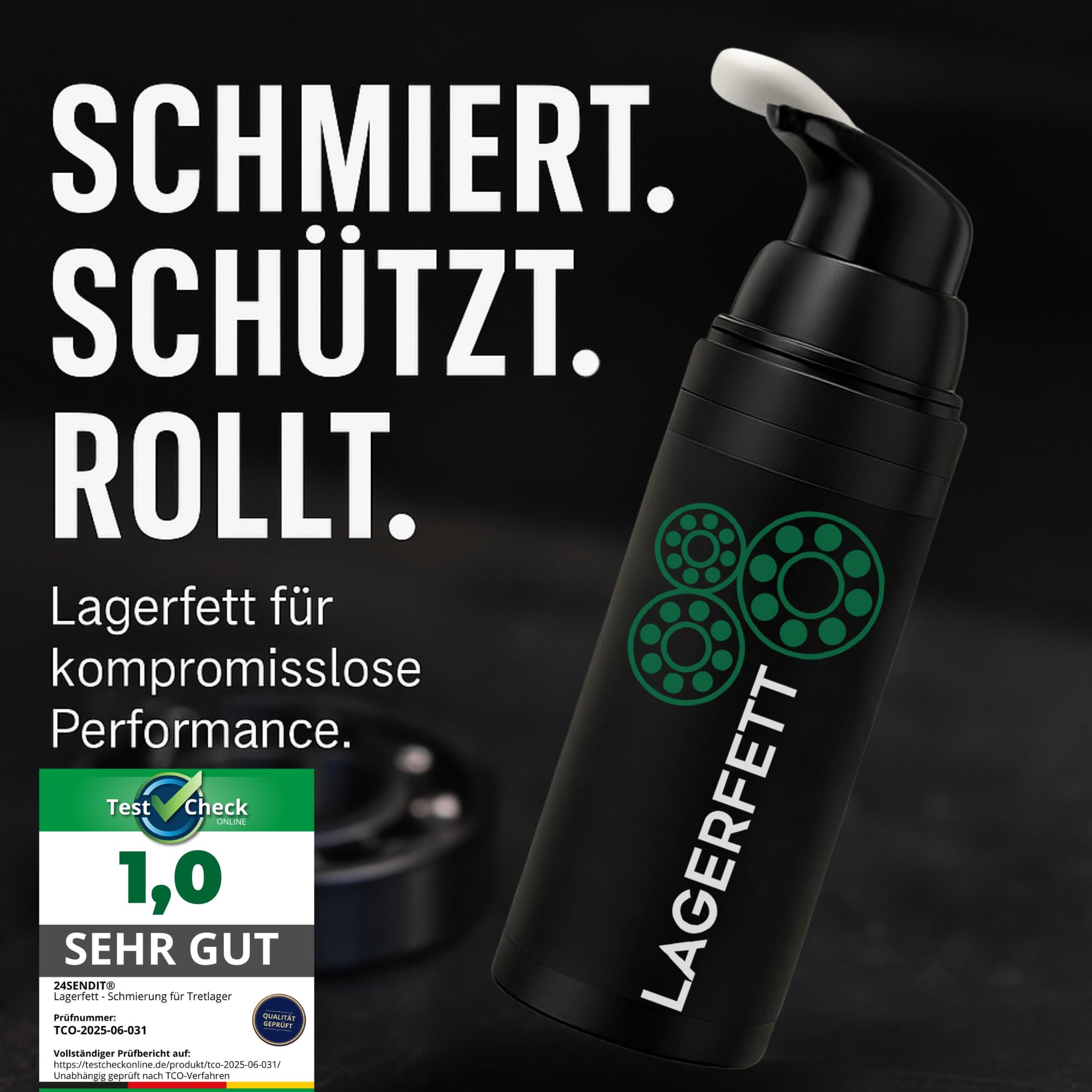 24SENDIT Fahrrad Carbonpaste & Lagerfett Set – je 50 g im Pumpspender | Ideal für Montage & Wartung – stoppt Knacken, garantiert Schmierung & Schutz – für Fahrrad & E-Bike, Made in Germany