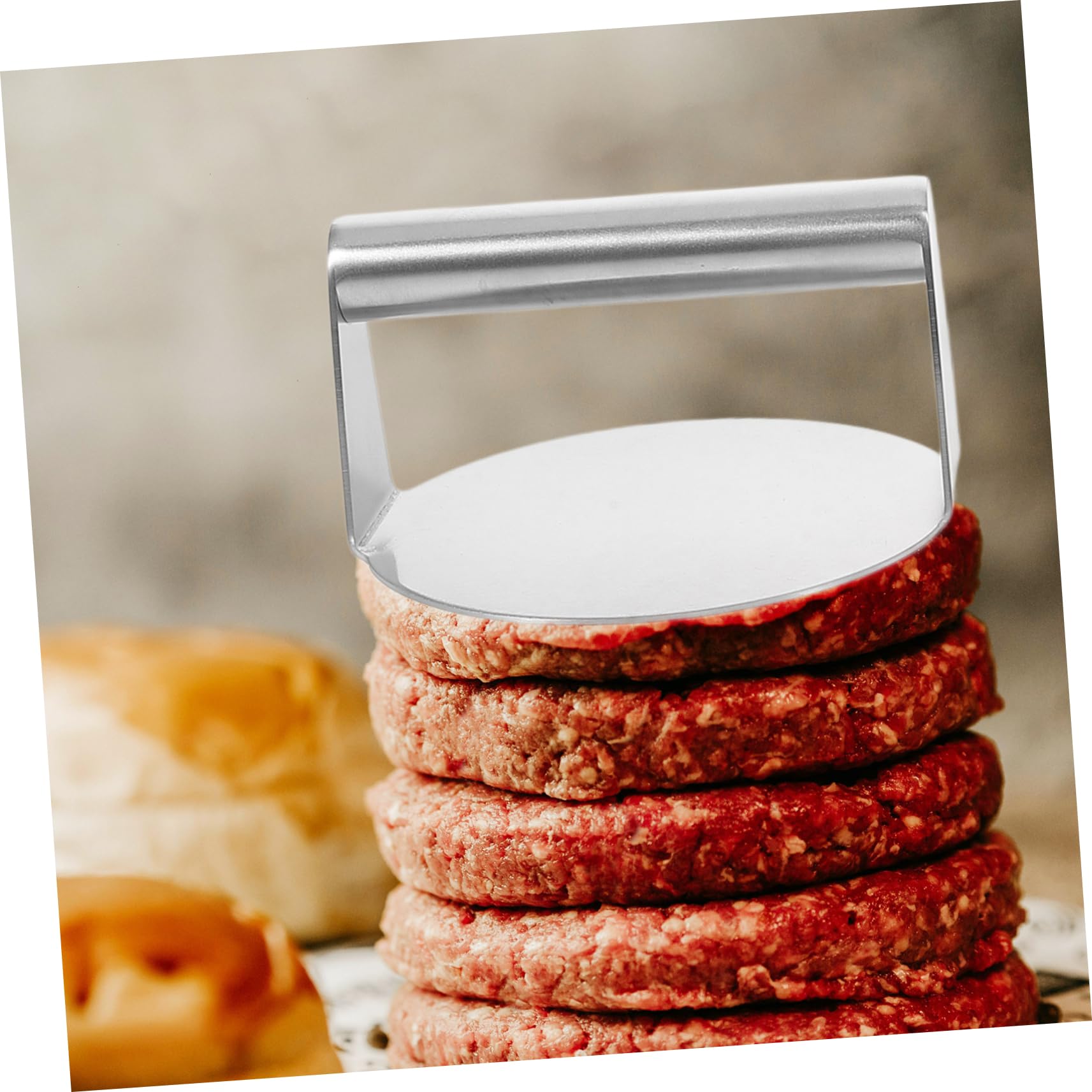 1zestaw Prasy Do Hamburgerów Ze Stali Nierdzewnej z Pokrywką Do Gotowania Płaskim Grillu Akcesoria Grillowania z Topnienia