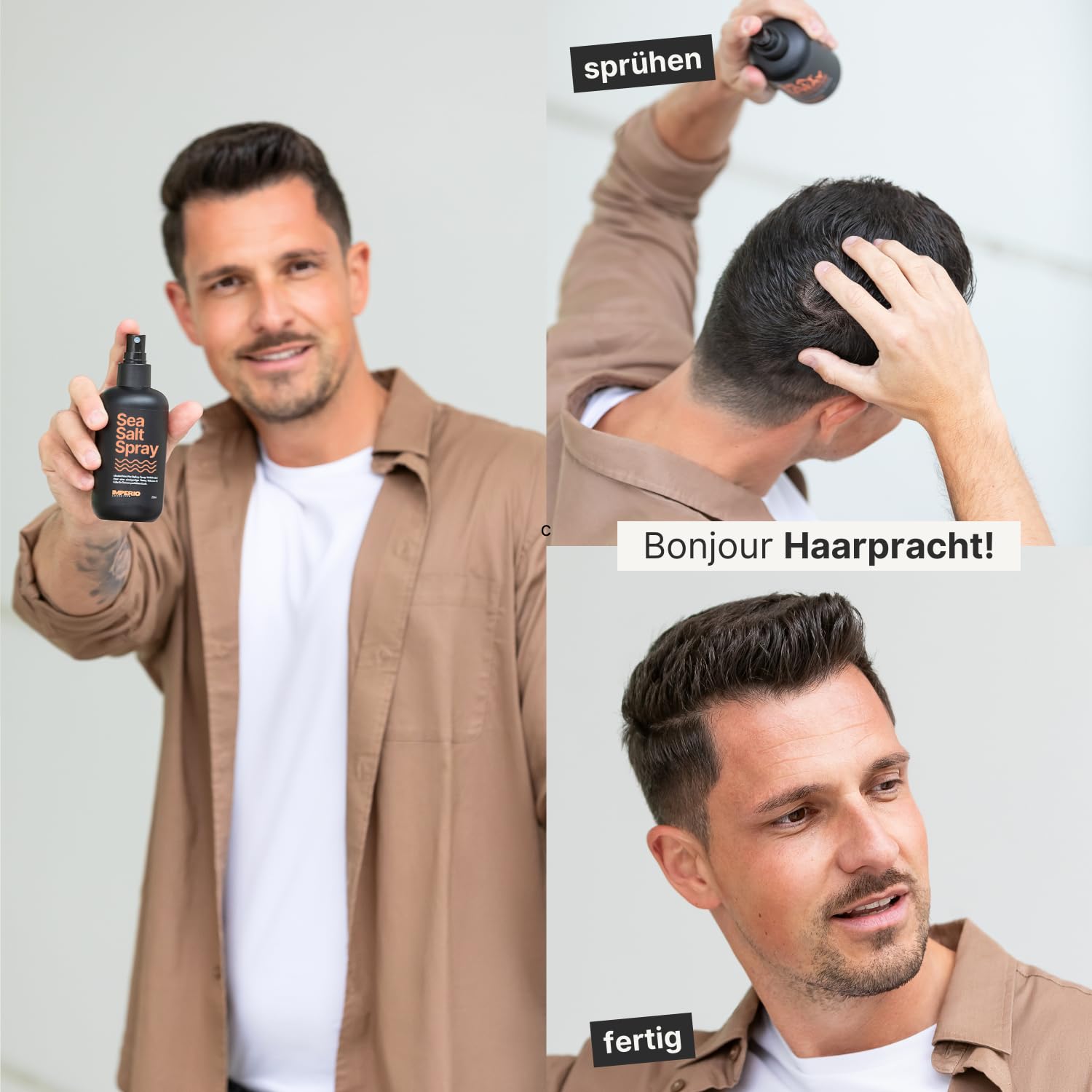 IMPERIO Sea Salt Spray - 250 ml Premium Salt Spray dla większej objętości i stabilnej tekstury - idealne fale na plaży, więcej objętości i uchwytu dzięki mocy oceanu - unisex - zapach