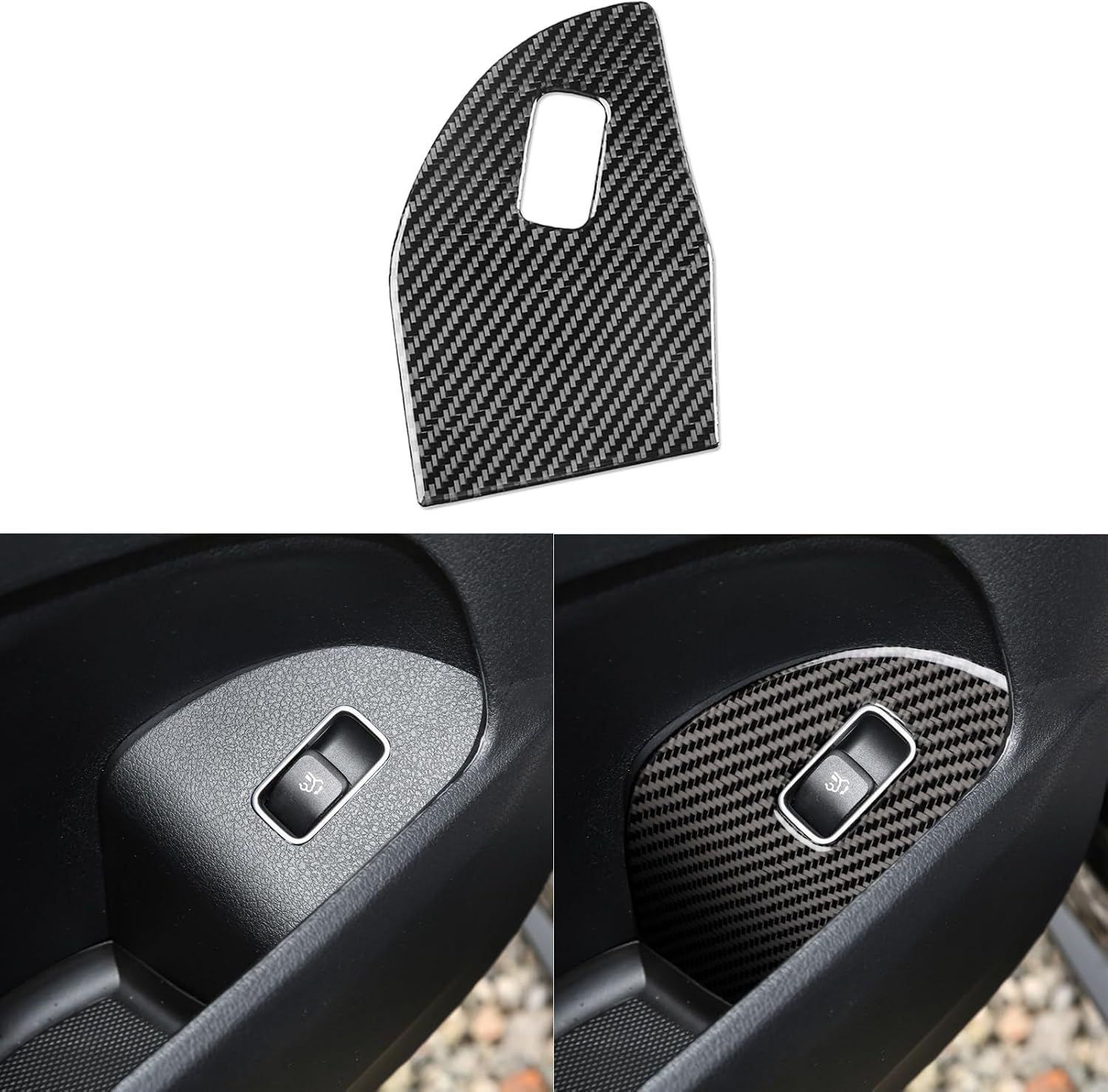 Real Carbon Fiber Compatible with Mercedes Benz GLE GLS 350 450 450e 580 53 63 S AMG 2020-2026 2021 2022 2023 2024 2025 Accessories Car Window Lift Button Frame Cover Interior Trim Decal 4PCs
