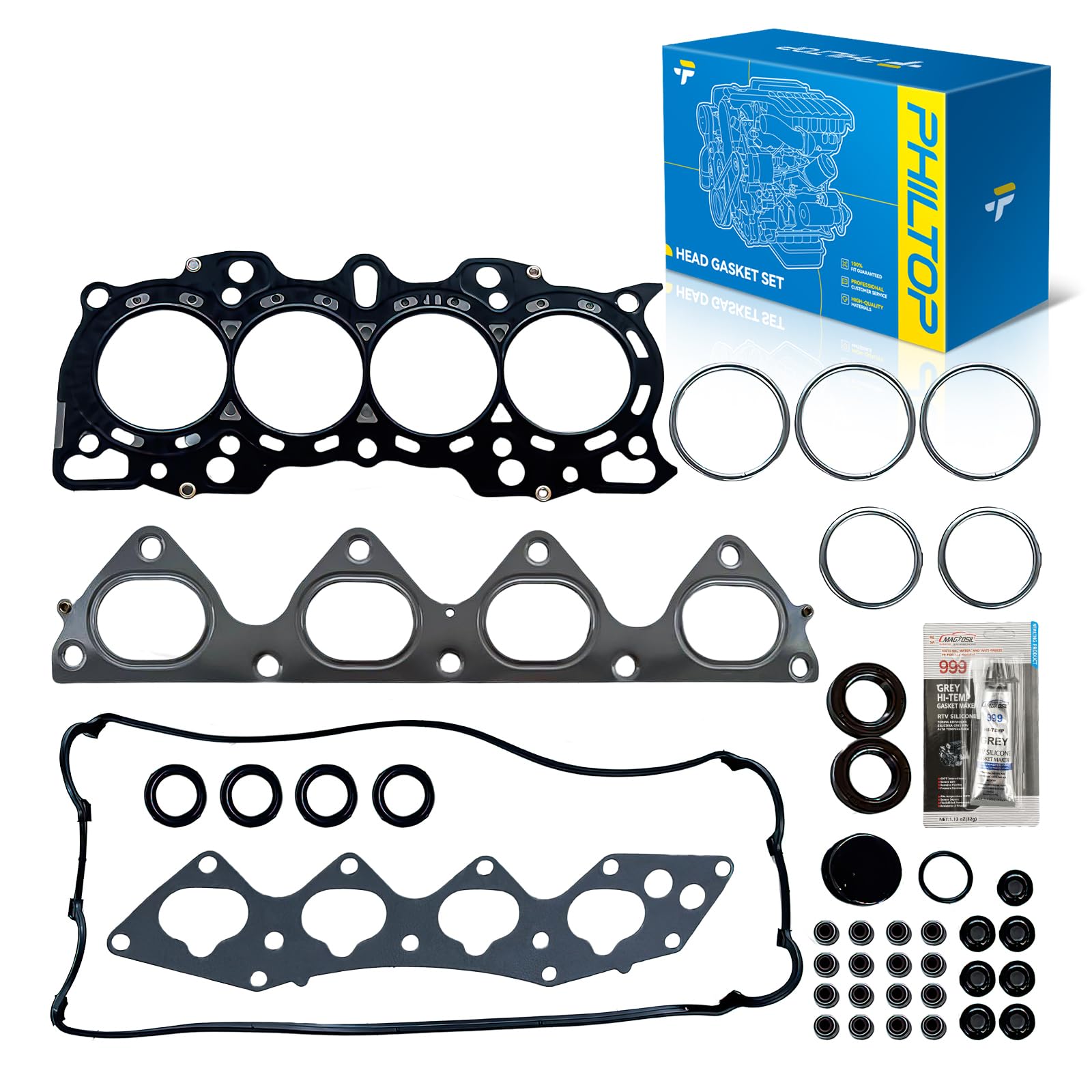 PHILTOP Head Gasket Kit for Honda CR-V 1997 1998 1999 2000 2001 2.0L
