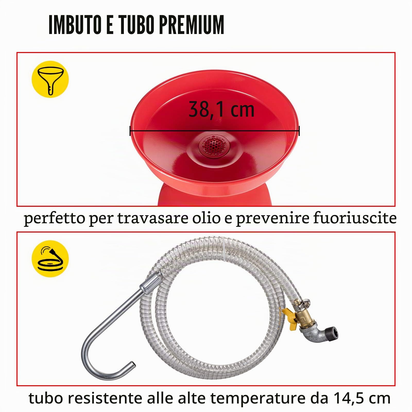 VEVOR Serbatoio di Scarico dell'Olio da 20 Galloni Scarico dell'Olio Portatile Scolapiatti ad Aria Cambio dell'Olio, Contenitore Scarico dell'Olio, Drenaggio Trasferimento Carburante Fluido Imbuto