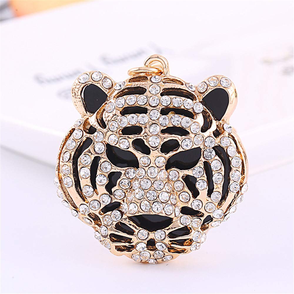 Tiger Schlüsselanhänger Mit Strass – Aus Zinklegierung, Ca. 6 X 3,2 X 4 Cm, Goldfarben, Für Schlüssel, Tasche, Rucksack