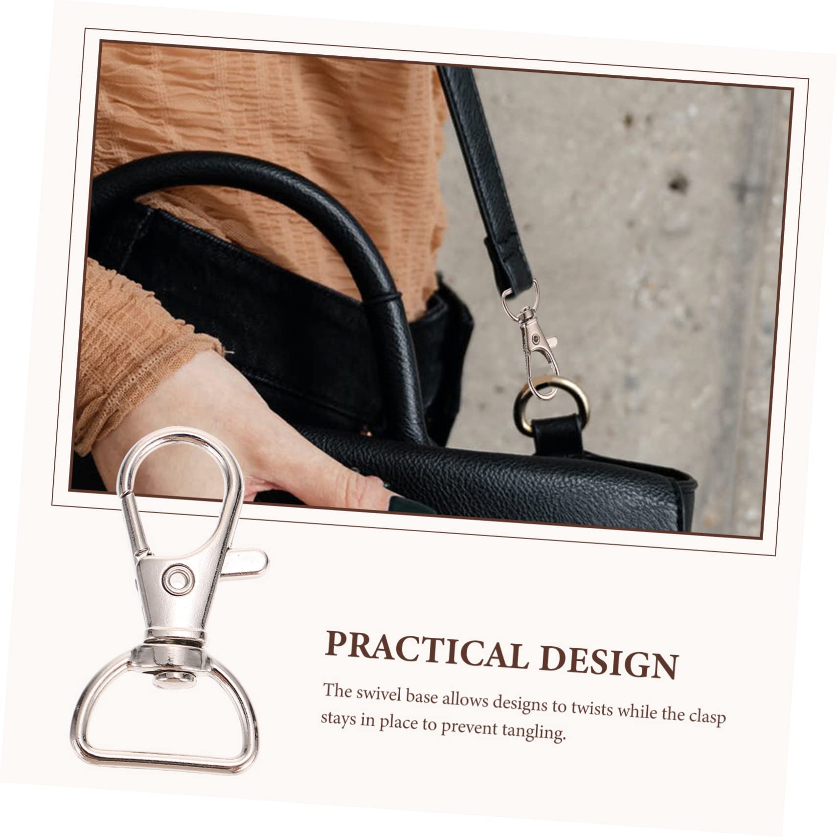 90piezas Ganchos De Lanyard Clip Giratorio Para Manualidades y Correas De Perro Fácil Instalación y Uso Para Proyectos y Accesorios De Bolsas