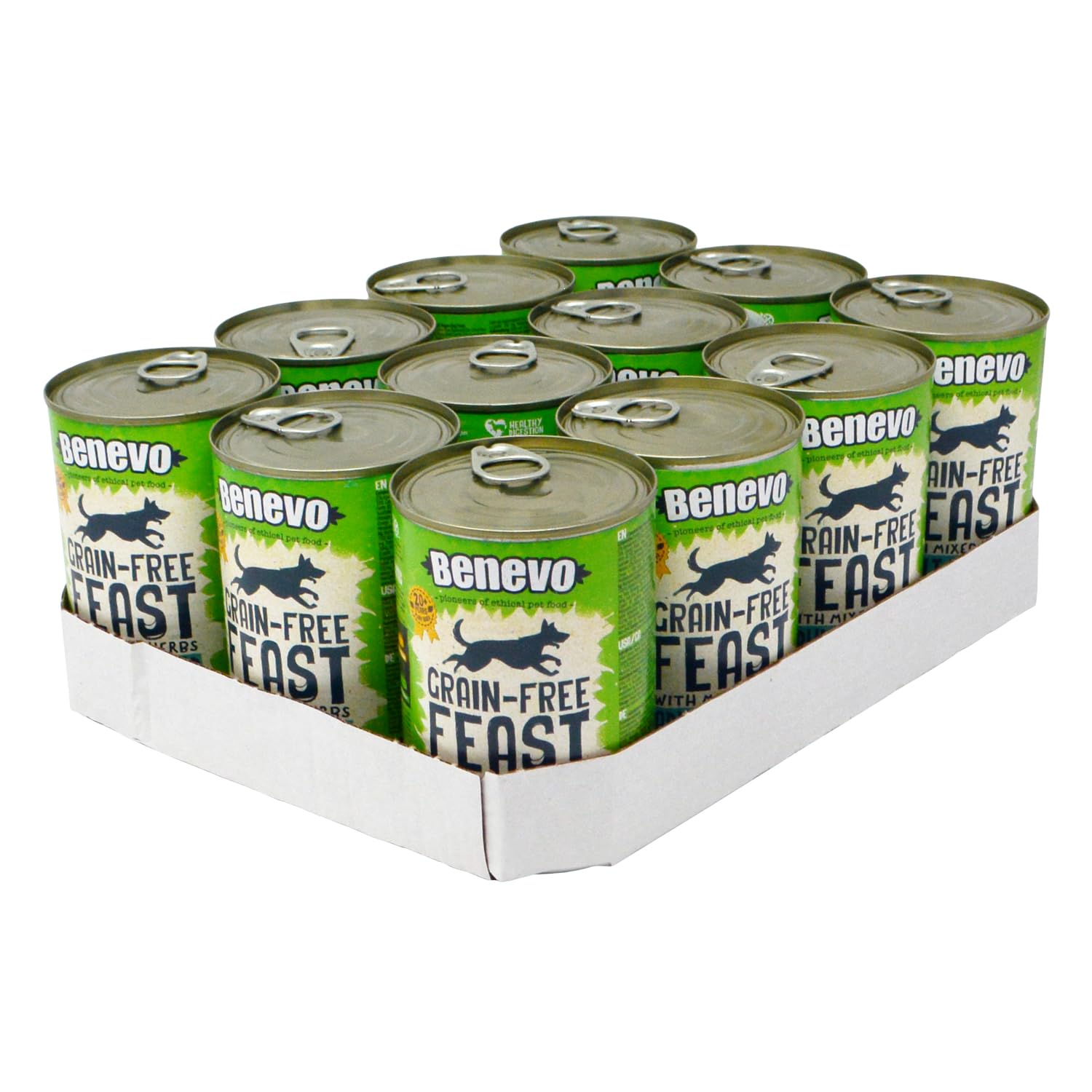 Benevo Grain-Free Vegan Dog Food (12 x 395g) - Complete Plant-Based Dry Food | Hypoallergenic, Wheat-Free, Non-GM | With Taurine, L-Carnitine & Essential Fatty Acids | PETA & Vegan Society Approved
