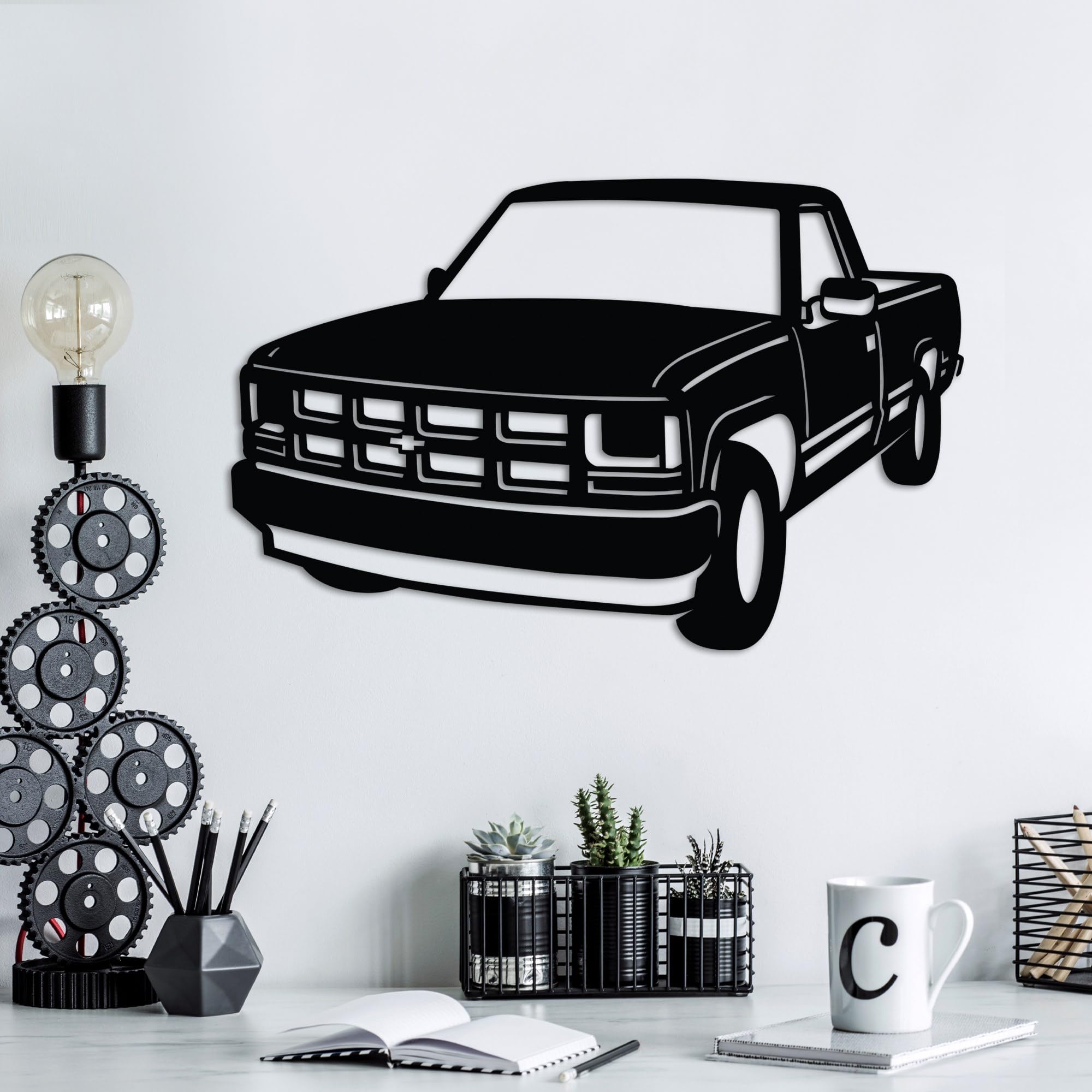 Stylish Black Decorative Metal Wall Accessory, 60 x 39 cm, 100% Metal, 1.5 mm Thickness, Perfect for Modern Home Decor & Office Spaces