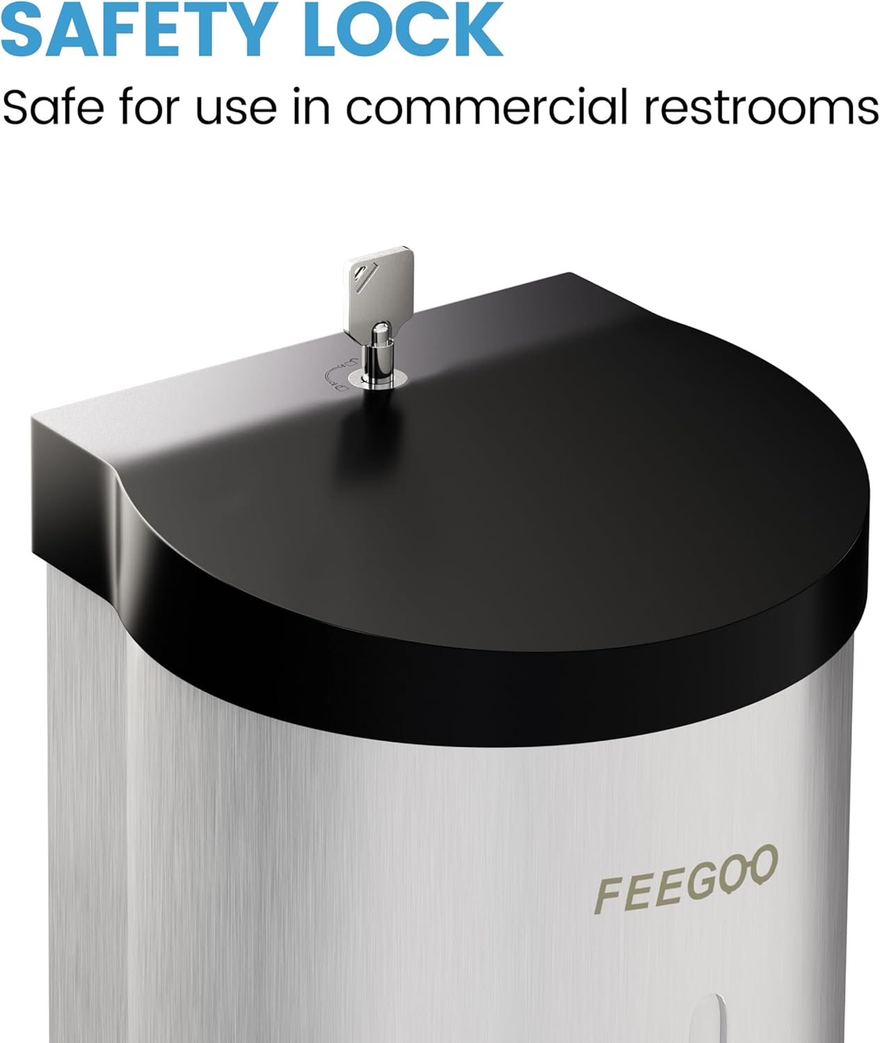 Wall-Mounted Stainless Steel Automatic Soap Dispenser 27 oz (800 ml) for Hotels, Restaurants, Offices, Kitchens