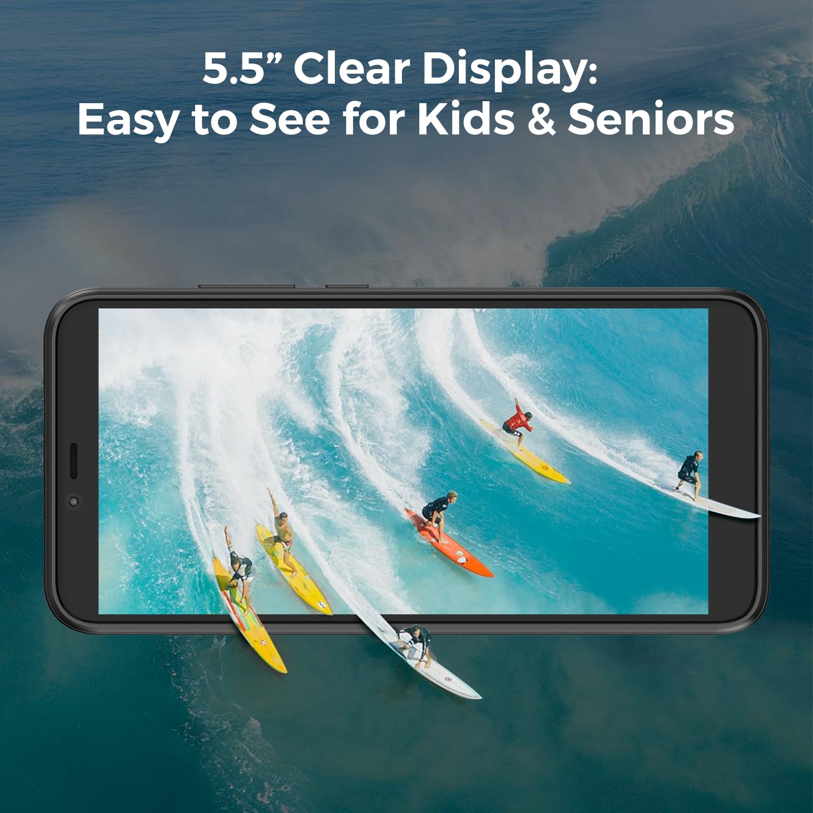 A56 Unlock Smartphone 5.5inch Screen 2GB RAM+16GB Storage 2MP+5MP Cameras 2000mAh Battery Capacity Android 13