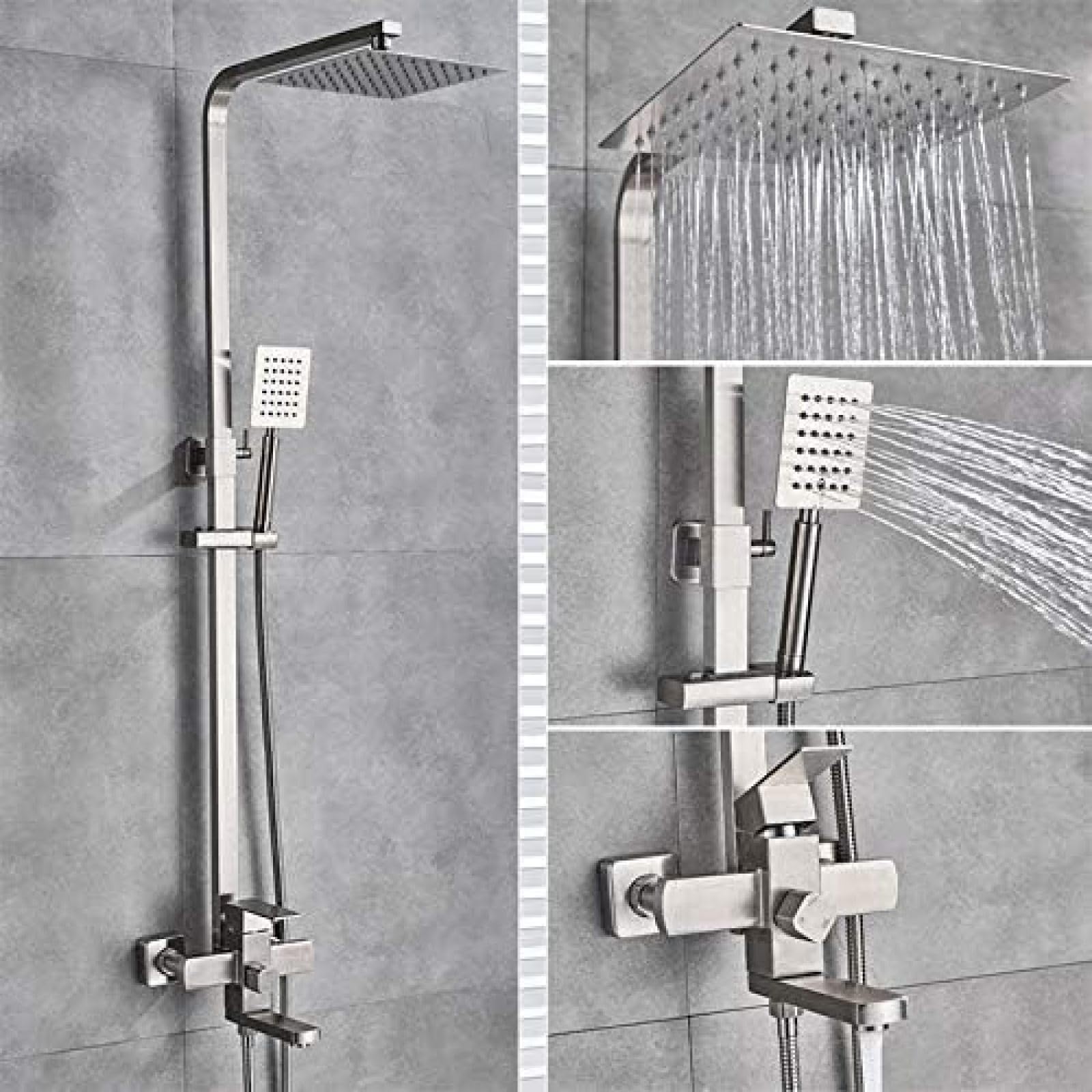 NZPOST Bathroom Faucet Shower Bath Faucet Wall Mounted Bathtub Shower Mixer Tap Shower Faucet Shower Set