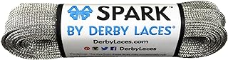 Derby Laces Silver 96 Inch Spark Skate Lace for Roller Derby, Hockey and Ice Skates, and Boots