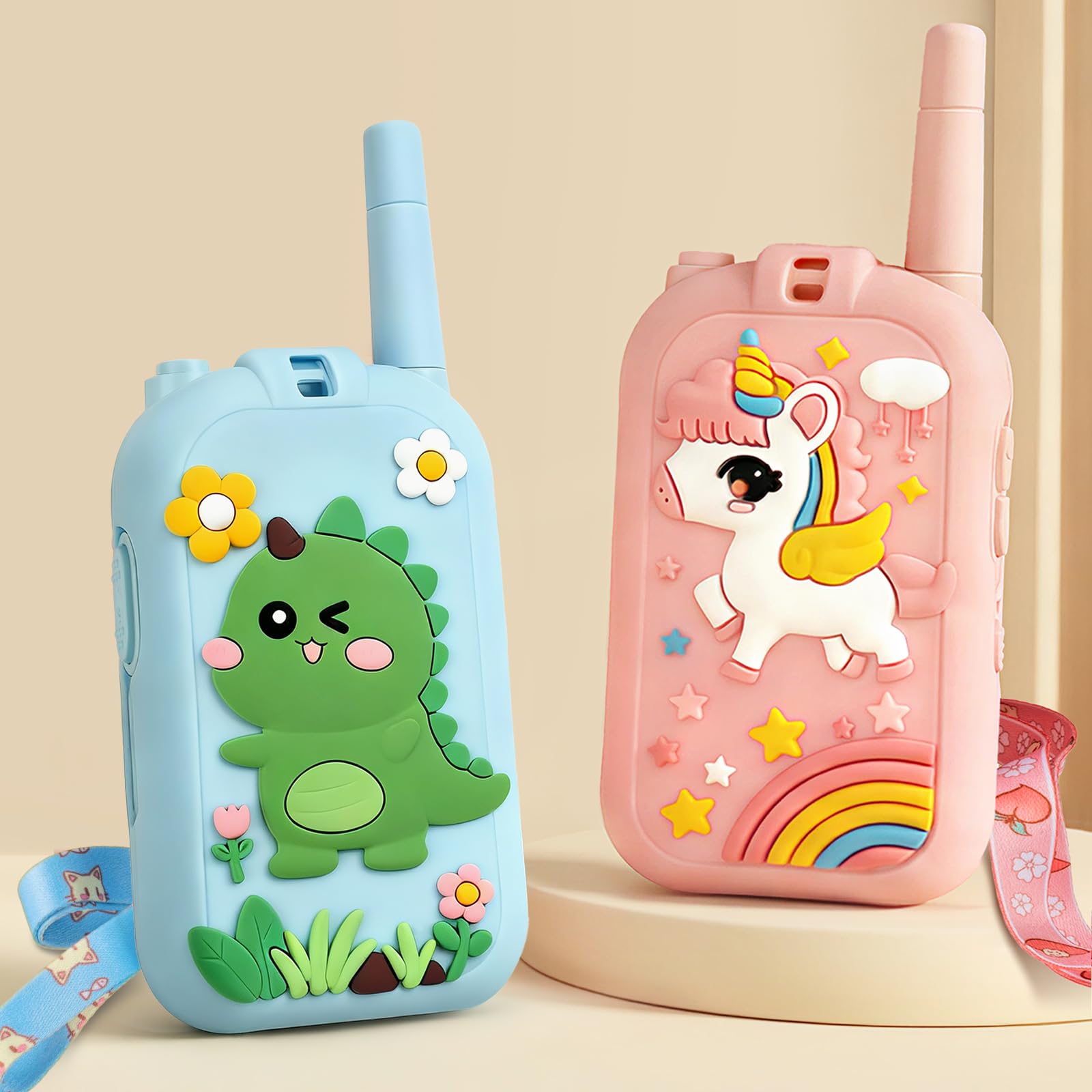 Video Walkie Talkies for Kids, 2 Pack Rechargeable with Screen